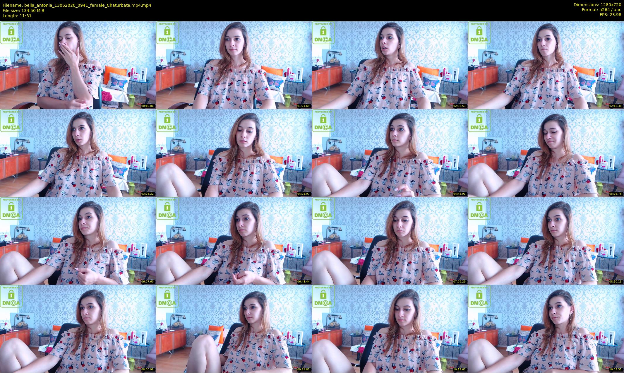 bella_antonia — 12 minute Chaturbate female cam show recording, 720p, Jun 13, 2020