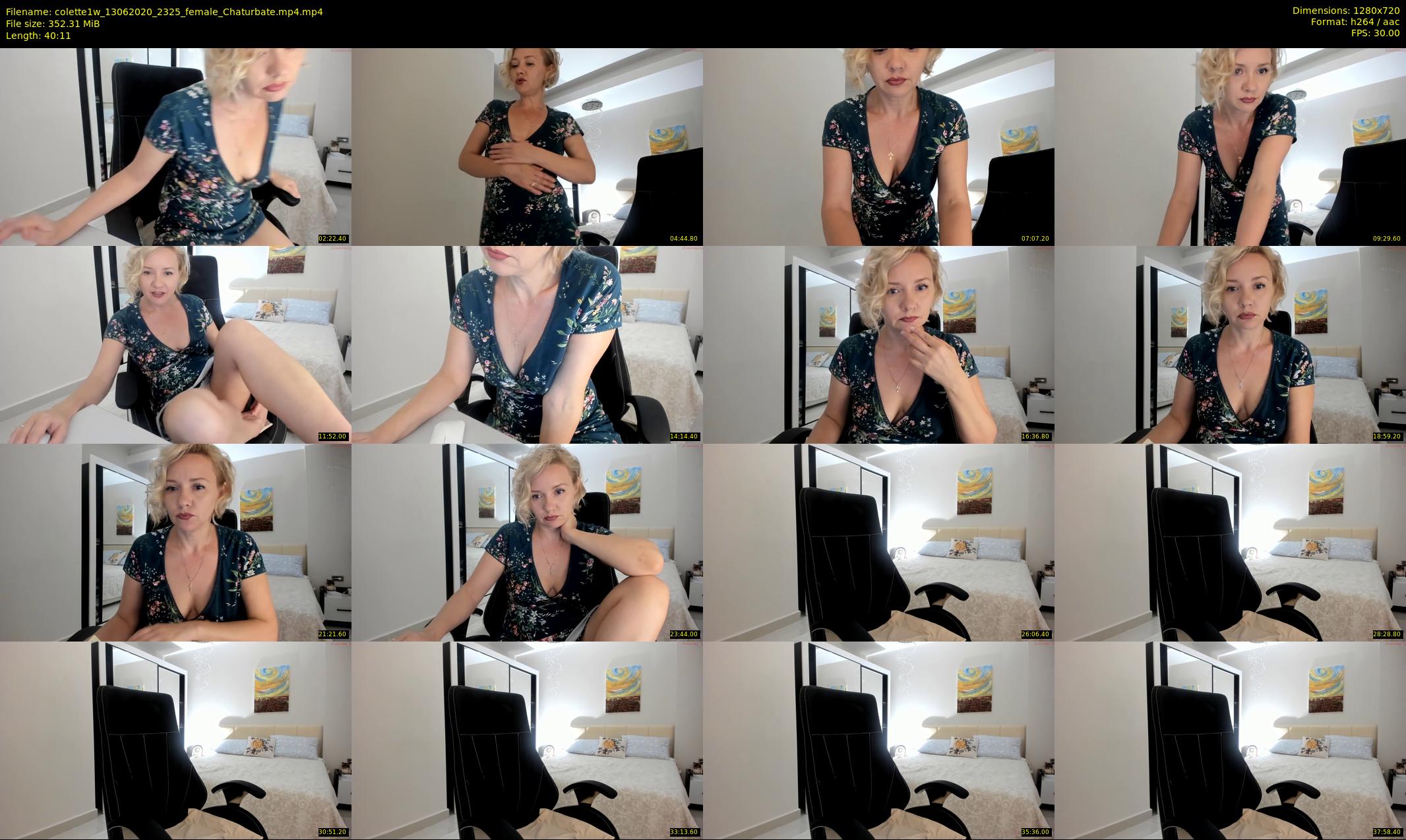 colette1w — 41 minute Chaturbate female cam show recording, 720p, Jun 13, 2020