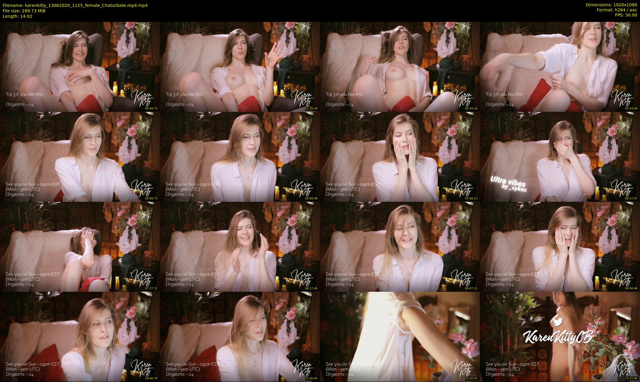 karenkitty — 15 minute Chaturbate female cam show recording, 1080p, Jun 13, 2020