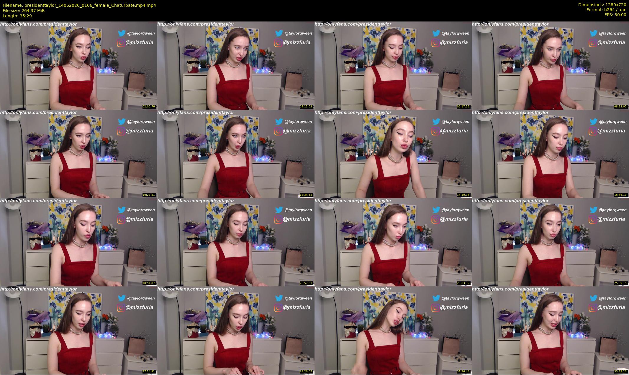 presidenttaylor — 36 minute Chaturbate female cam show recording, 720p, Jun 14, 2020