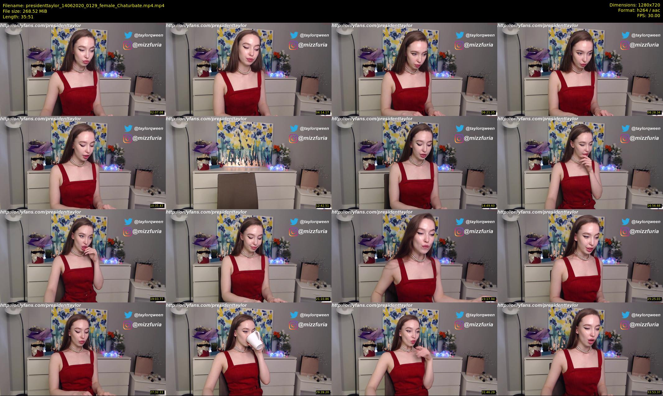 presidenttaylor — 36 minute Chaturbate female cam show recording, 720p, Jun 14, 2020