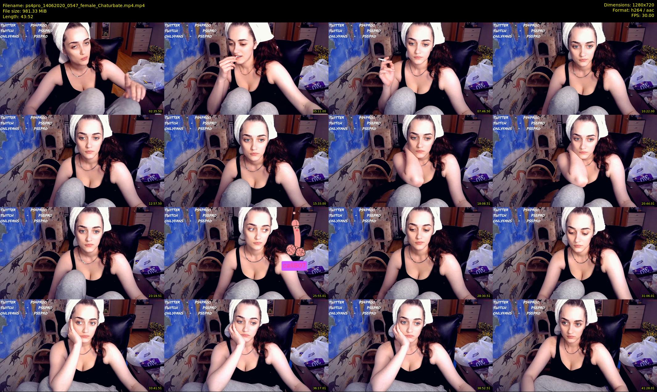 ps4pro — 44 minute Chaturbate female cam show recording, 720p, Jun 14, 2020