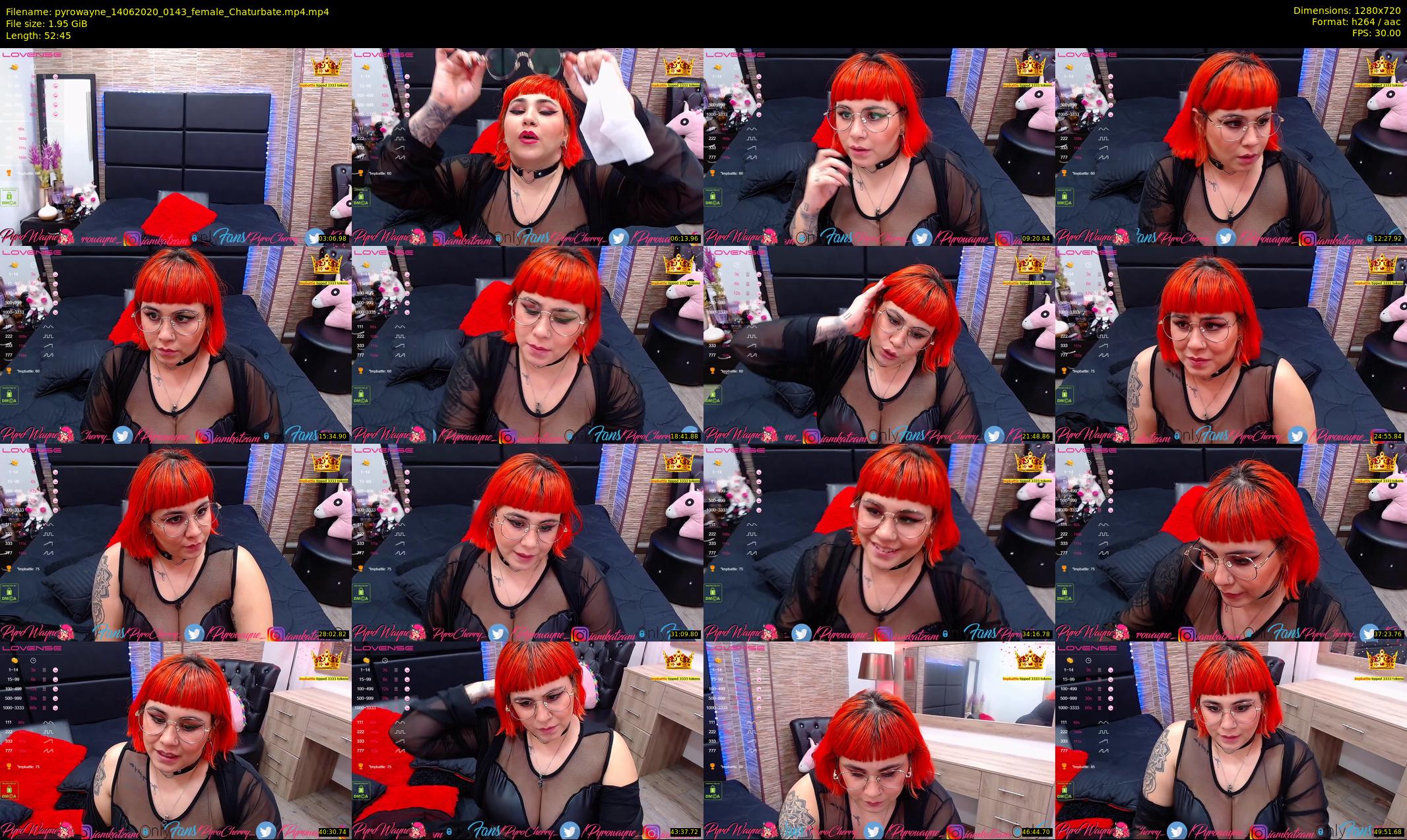 pyrowayne — 53 minute Chaturbate female cam show recording, 720p, Jun 14, 2020