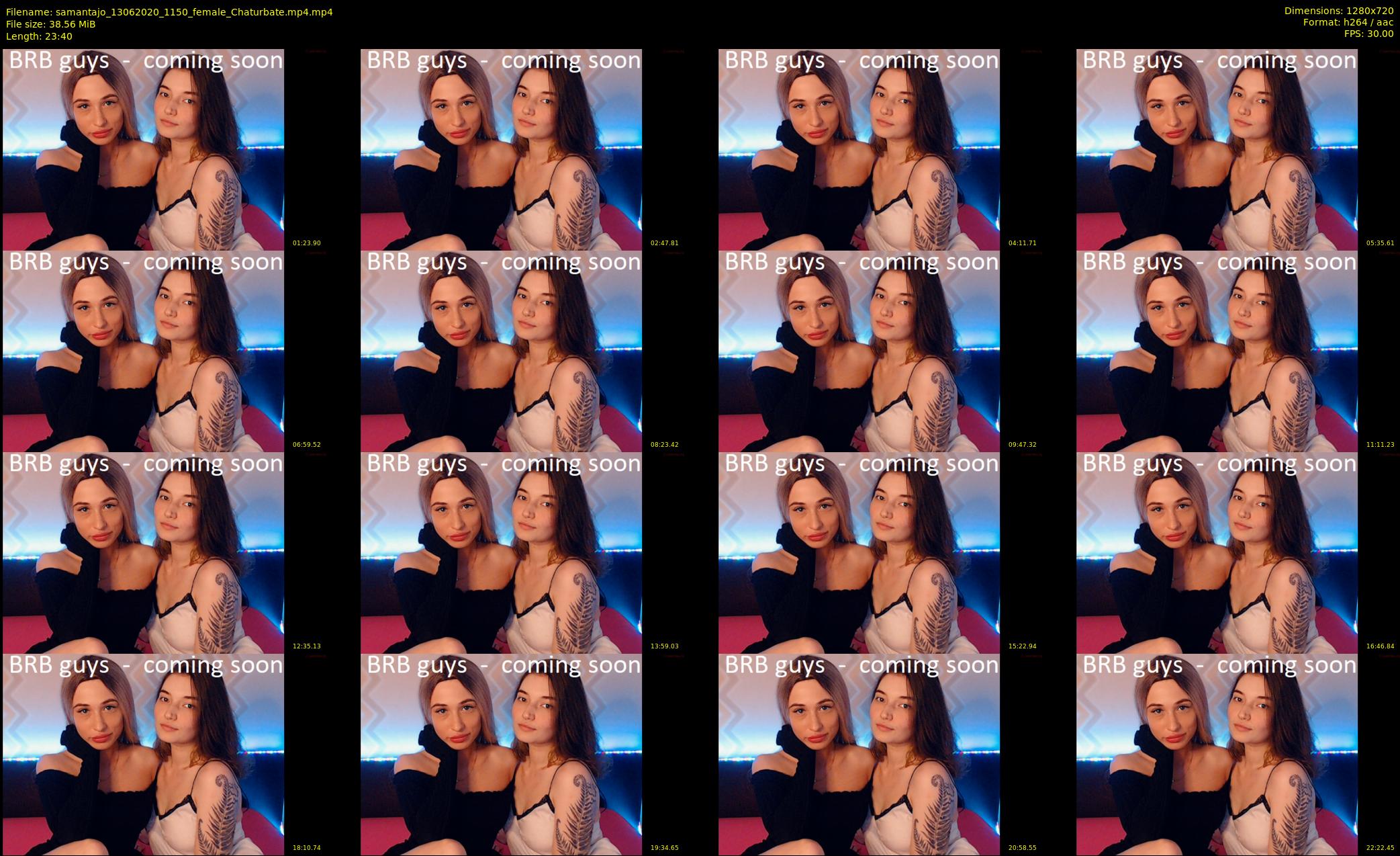 samantajo — 24 minute Chaturbate female cam show recording, 720p, Jun 13, 2020