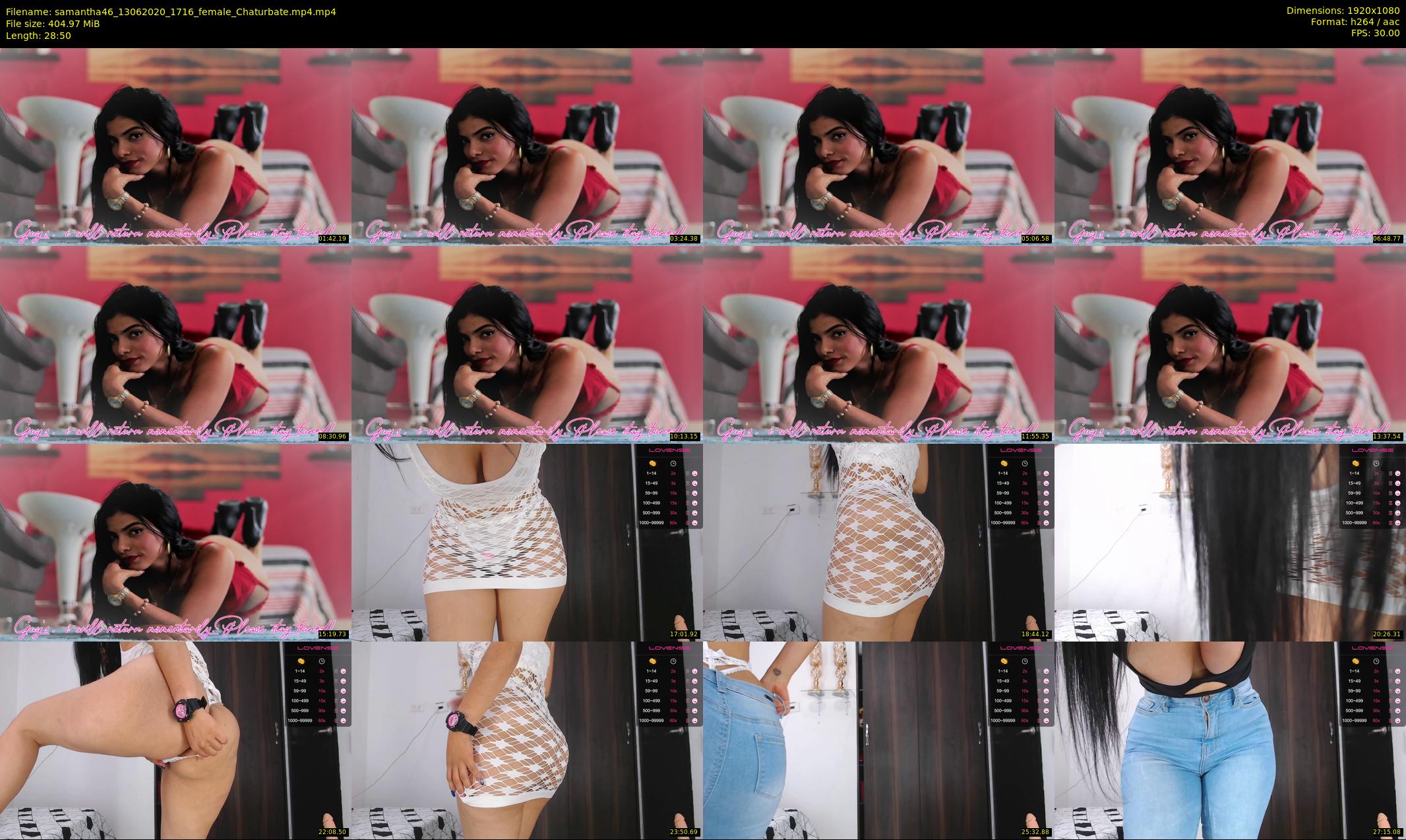 samantha46 — 29 minute Chaturbate female cam show recording, 1080p, Jun 13, 2020