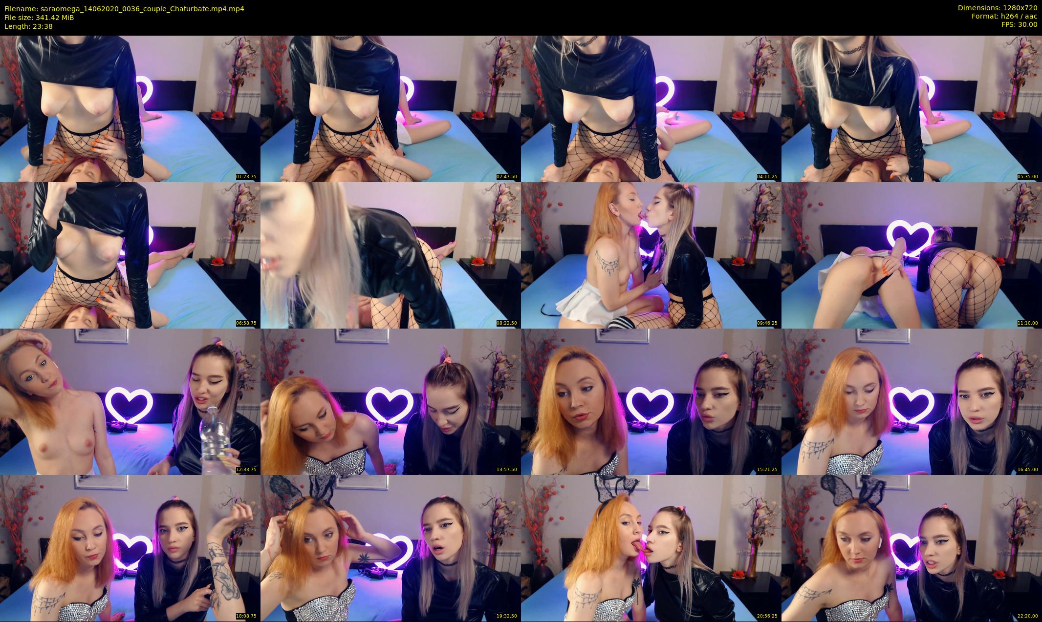 saraomega — 24 minute Chaturbate couple cam show recording, 720p, Jun 14, 2020
