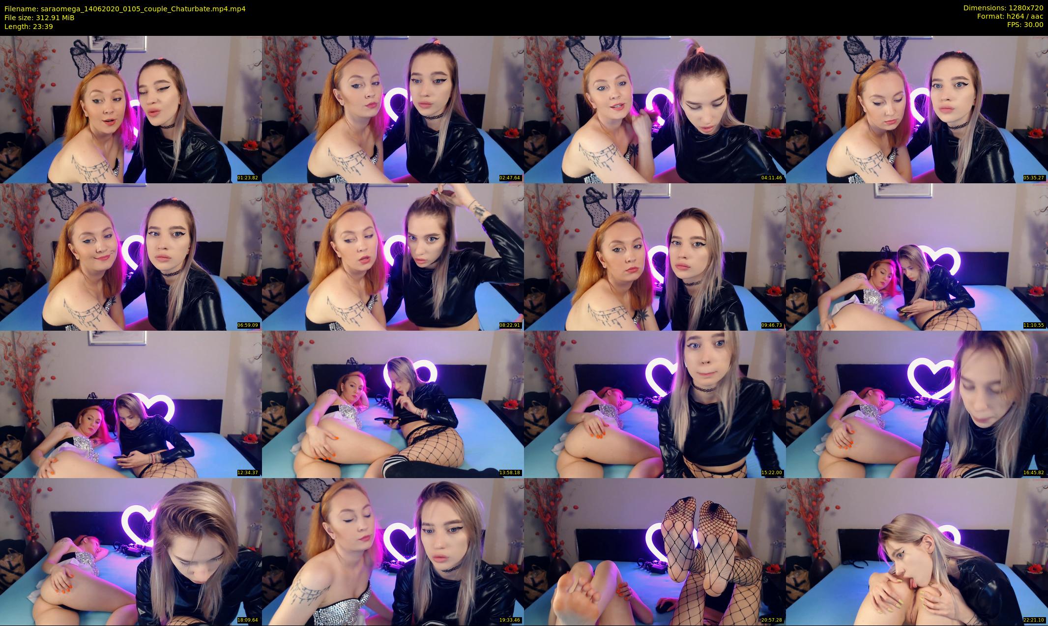 saraomega — 24 minute Chaturbate couple cam show recording, 720p, Jun 14, 2020
