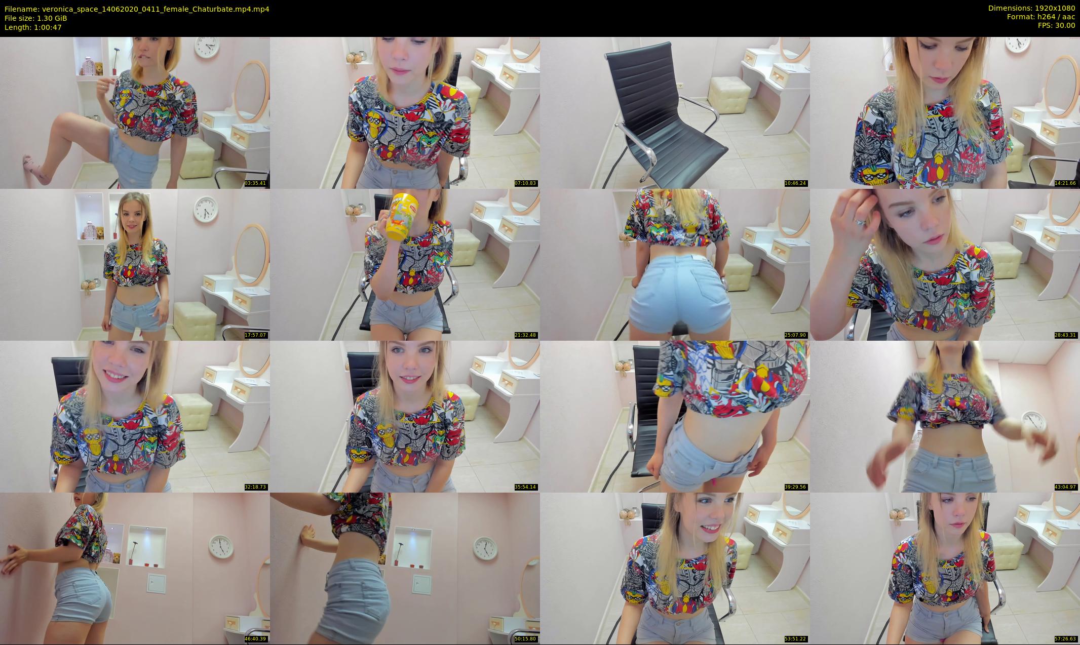 veronica_space — 61 minute Chaturbate female cam show recording, 1080p, Jun 14, 2020
