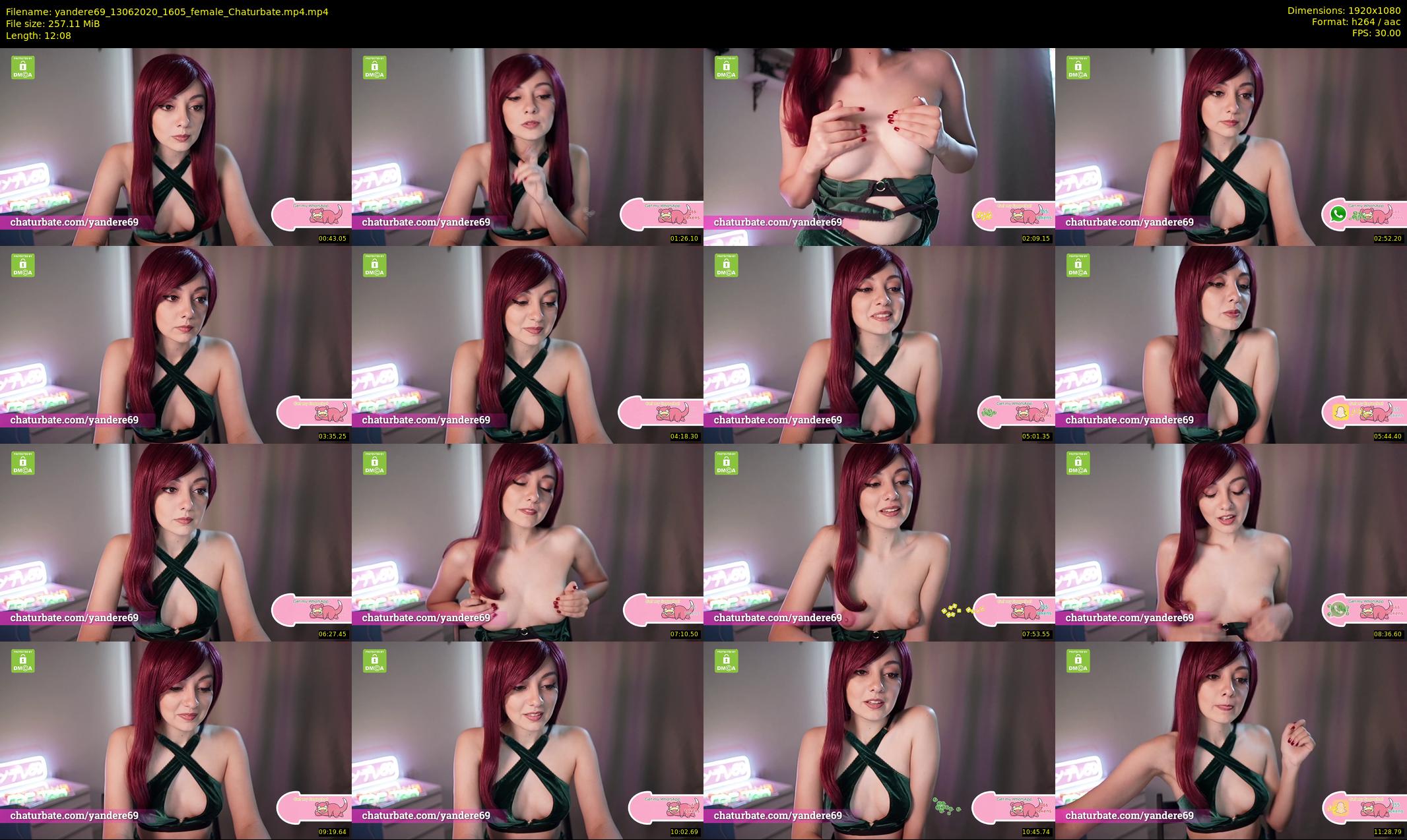 yandere69 — 13 minute Chaturbate female cam show recording, 1080p, Jun 13, 2020