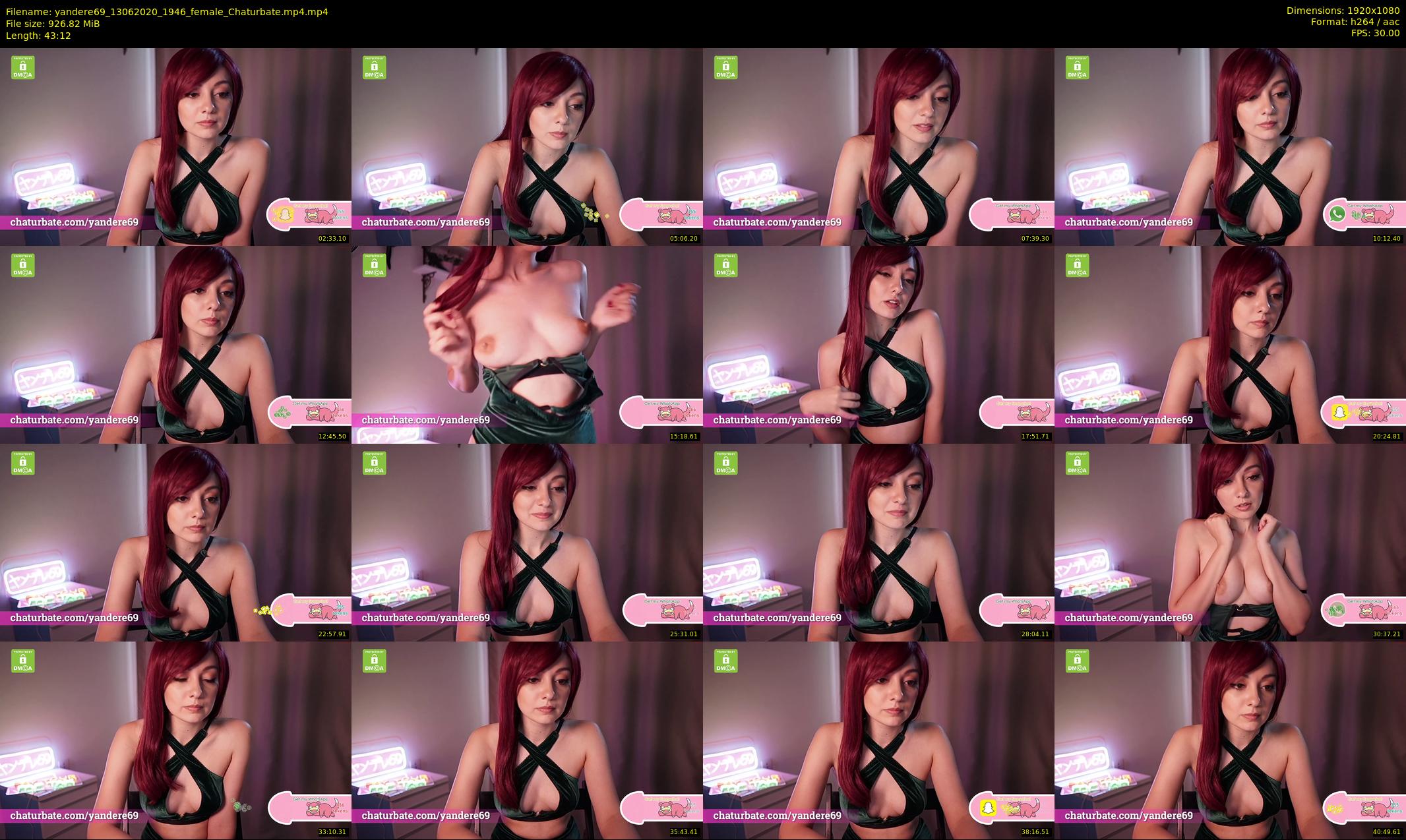 yandere69 — 44 minute Chaturbate female cam show recording, 1080p, Jun 13, 2020