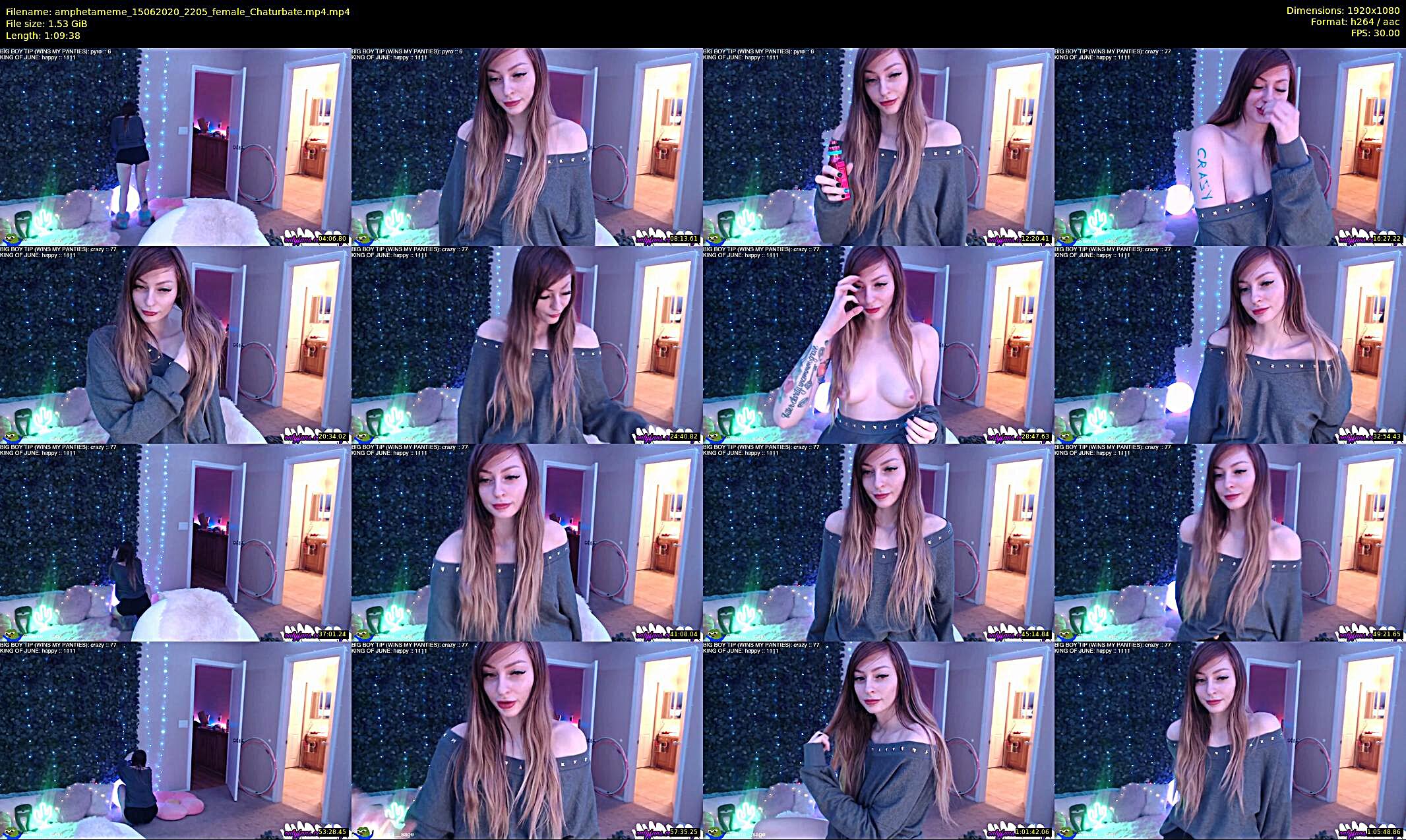 amphetameme — 70 minute Chaturbate female cam show recording, 1080p, Jun 15, 2020