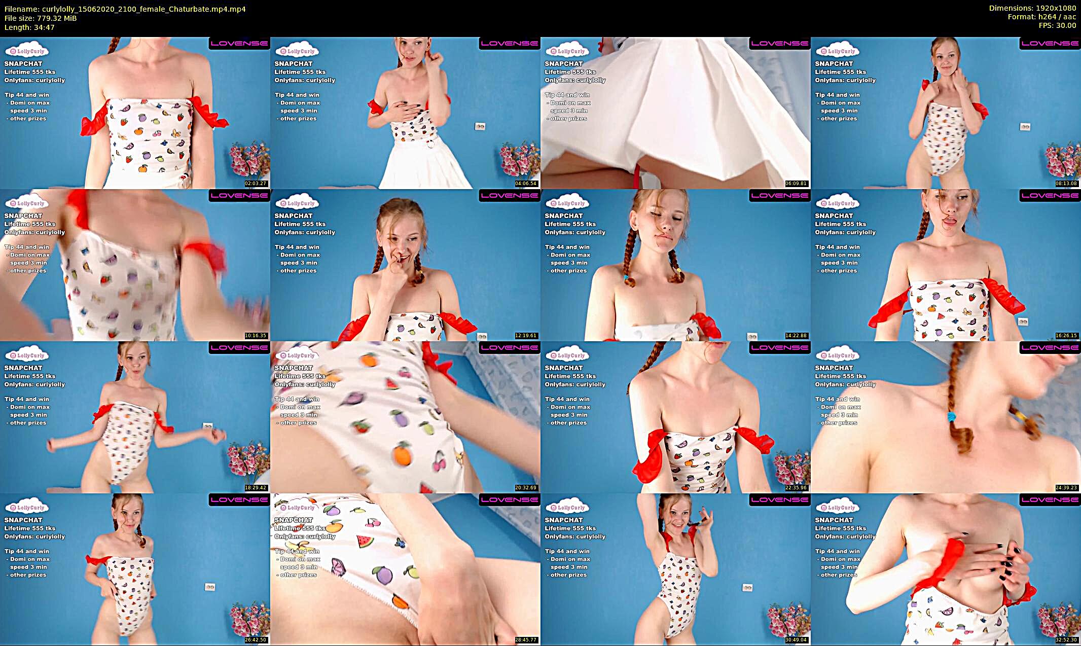 curlylolly — 35 minute Chaturbate female cam show recording, 1080p, Jun 15, 2020