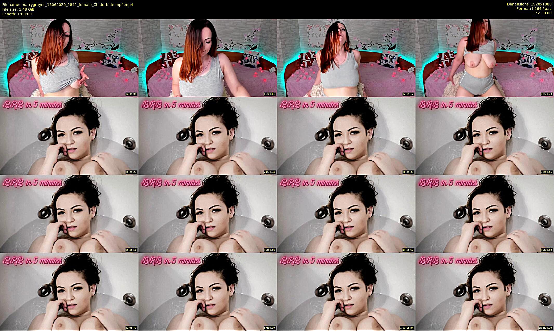 marrygrayes — 12 minute Chaturbate female cam show recording, 1080p, Jun 15, 2020