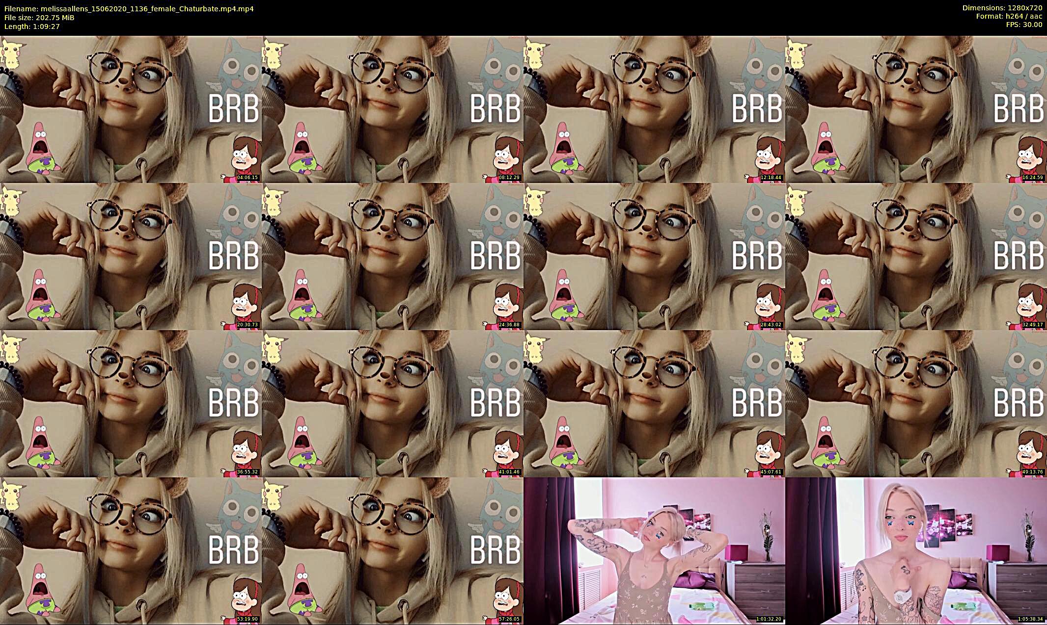 melissaallens — 70 minute Chaturbate female cam show recording, 720p, Jun 15, 2020