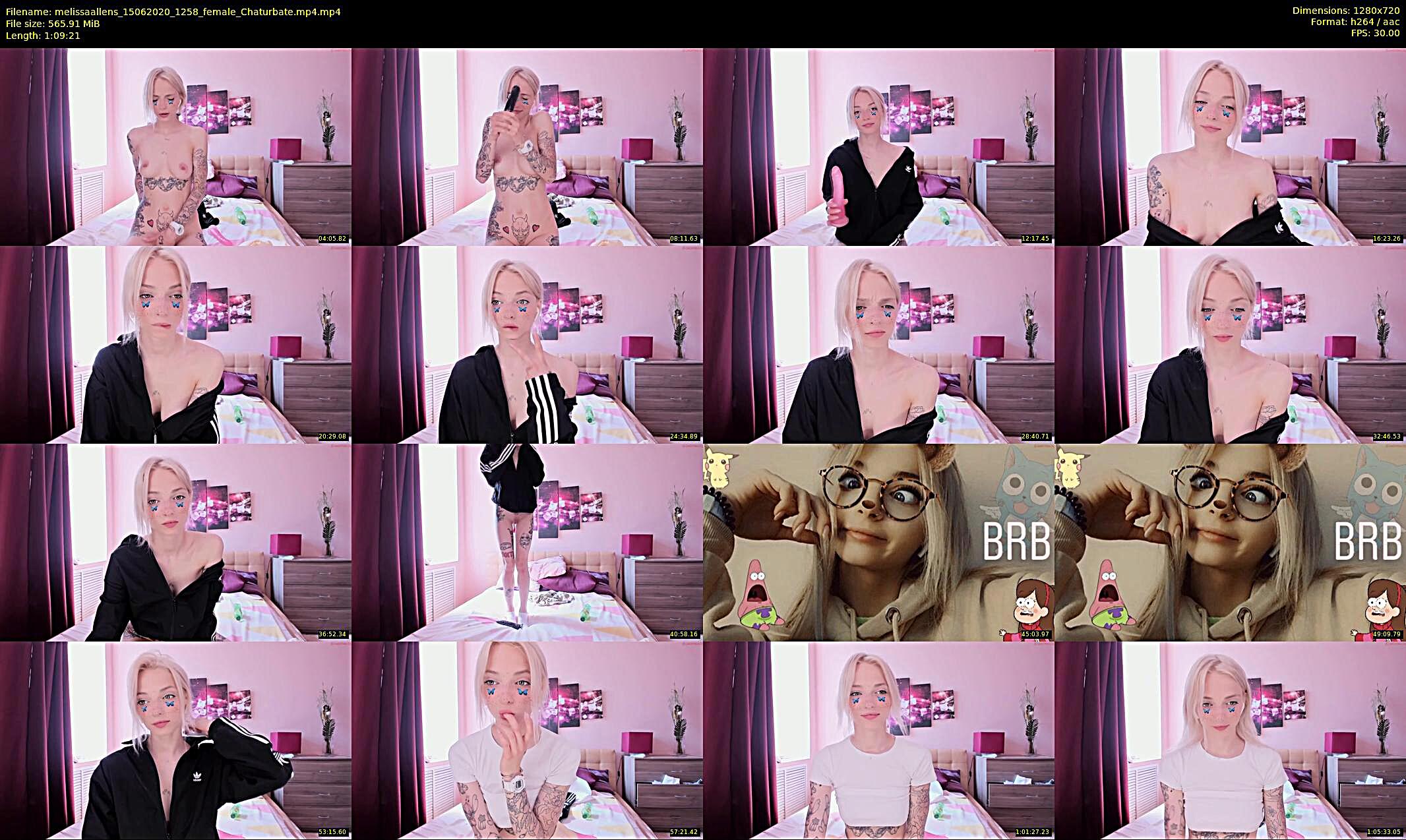 melissaallens — 70 minute Chaturbate female cam show recording, 720p, Jun 15, 2020