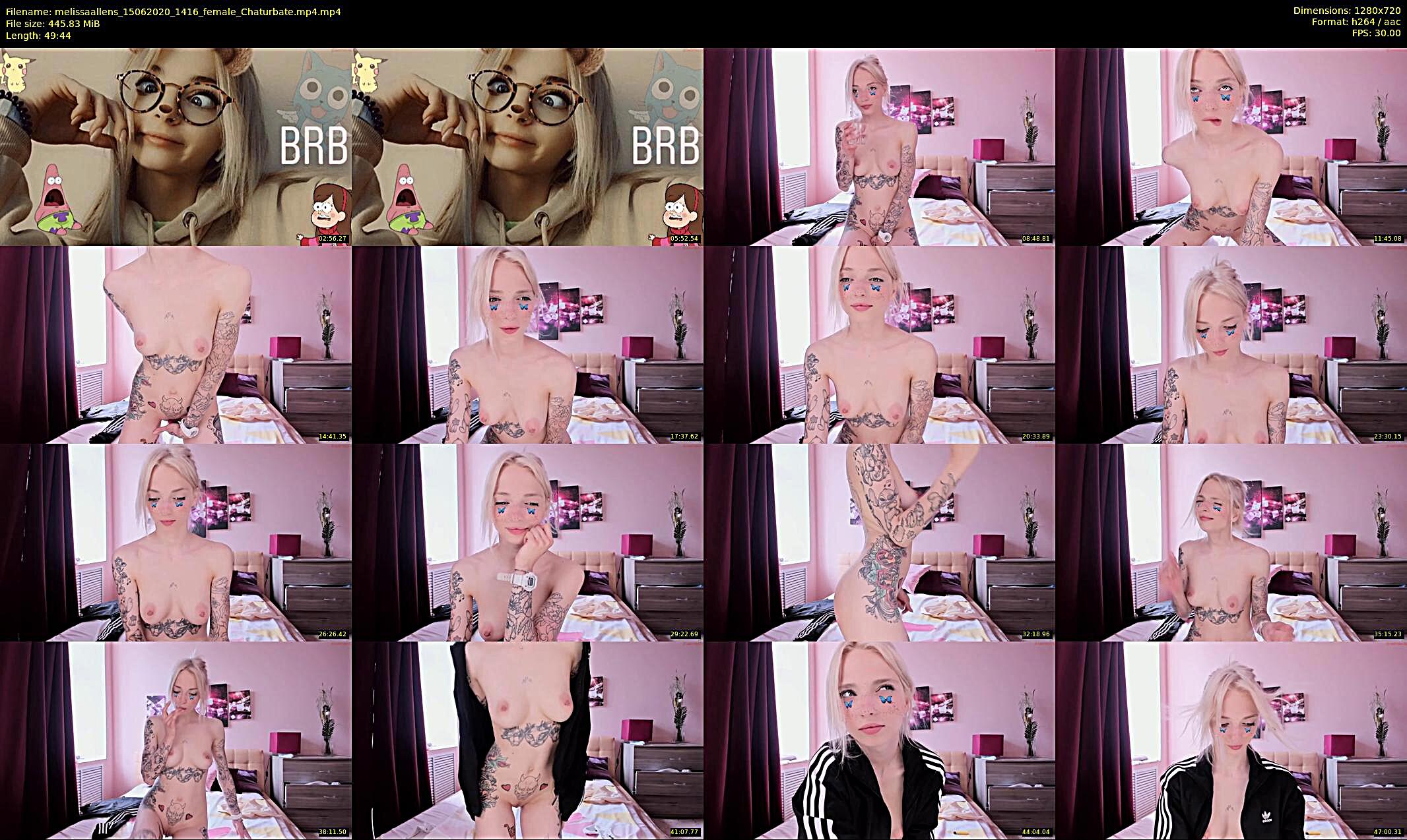 melissaallens — 6 minute Chaturbate female cam show recording, 720p, Jun 15, 2020