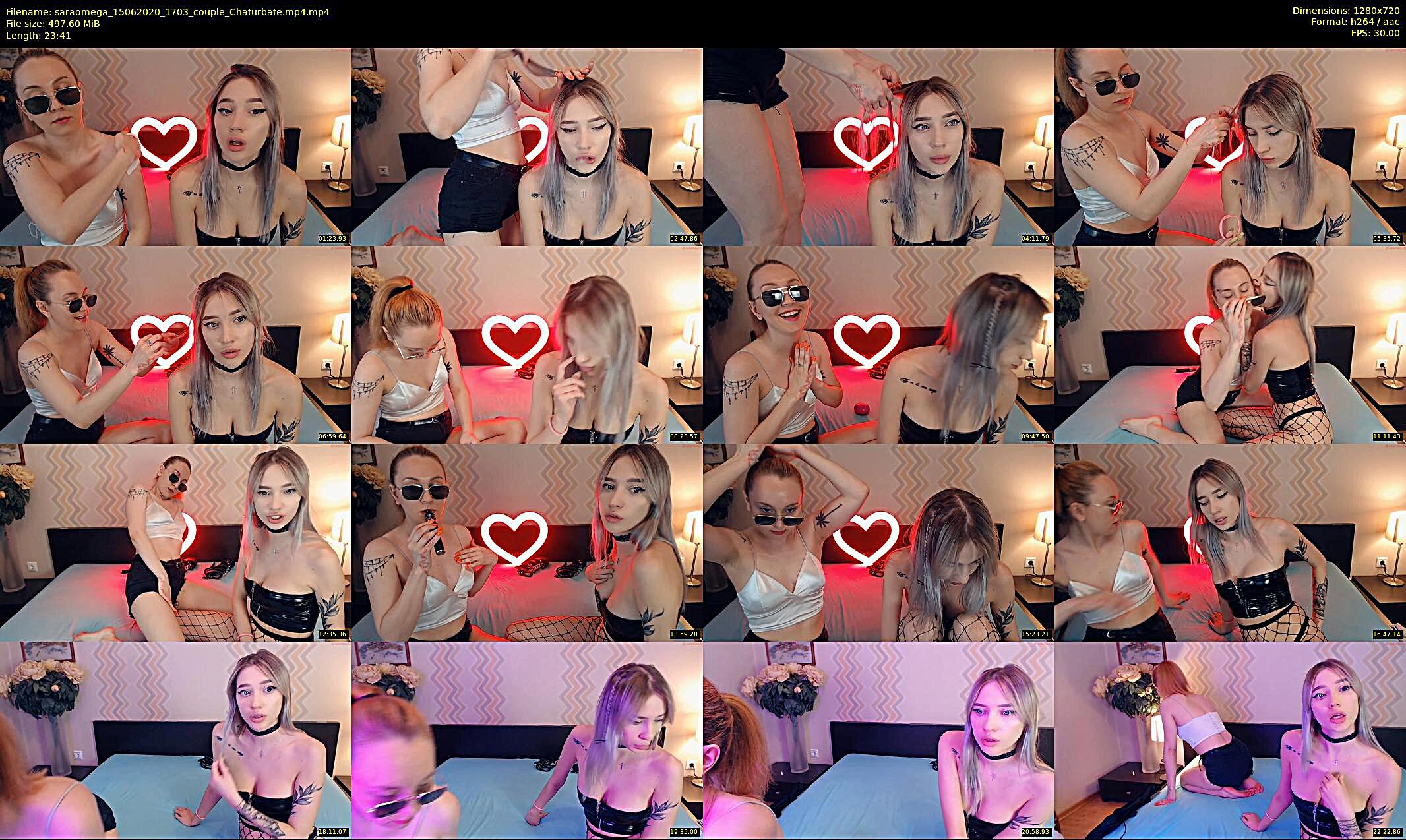 saraomega — 24 minute Chaturbate couple cam show recording, 720p, Jun 15, 2020