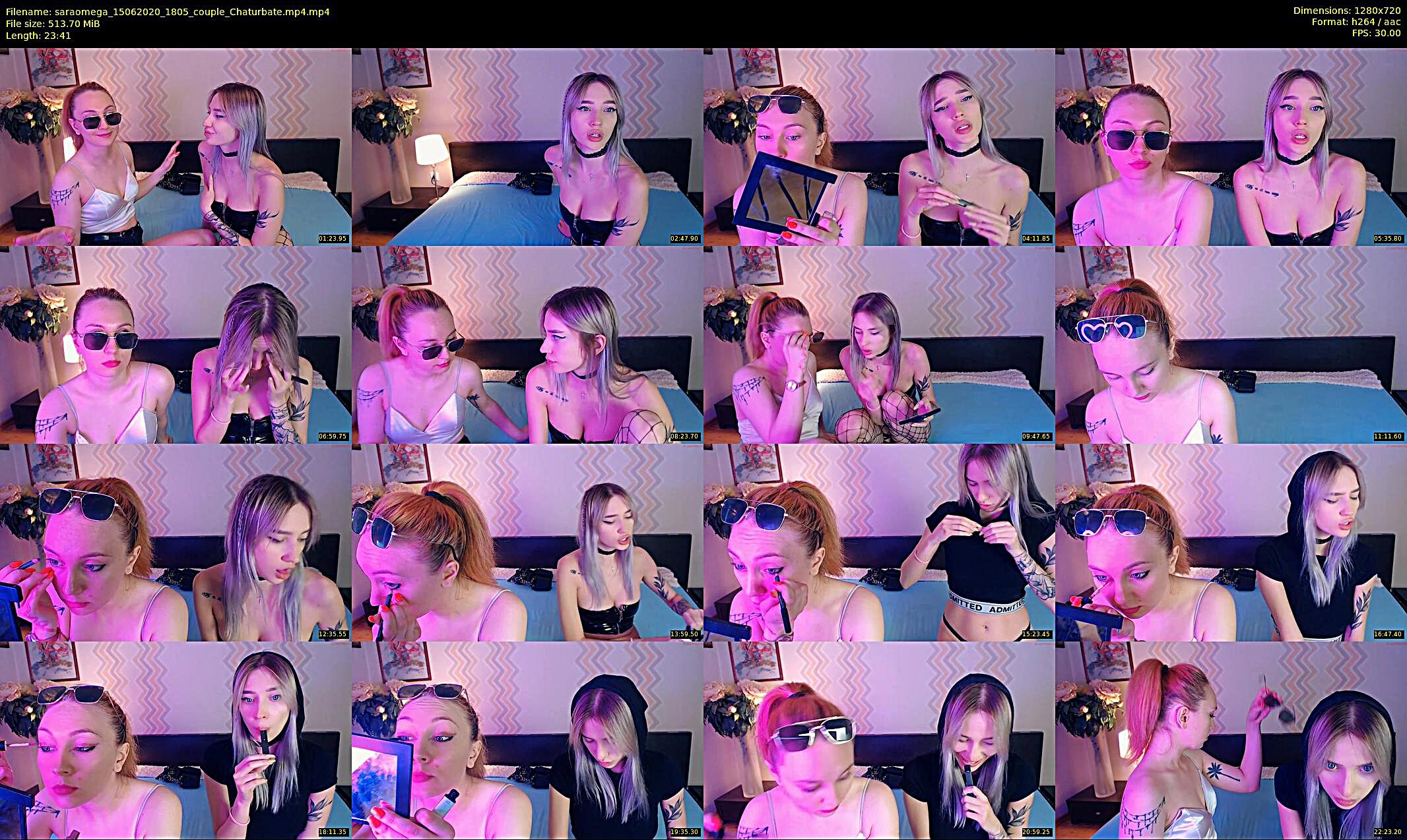 saraomega — 24 minute Chaturbate couple cam show recording, 720p, Jun 15, 2020
