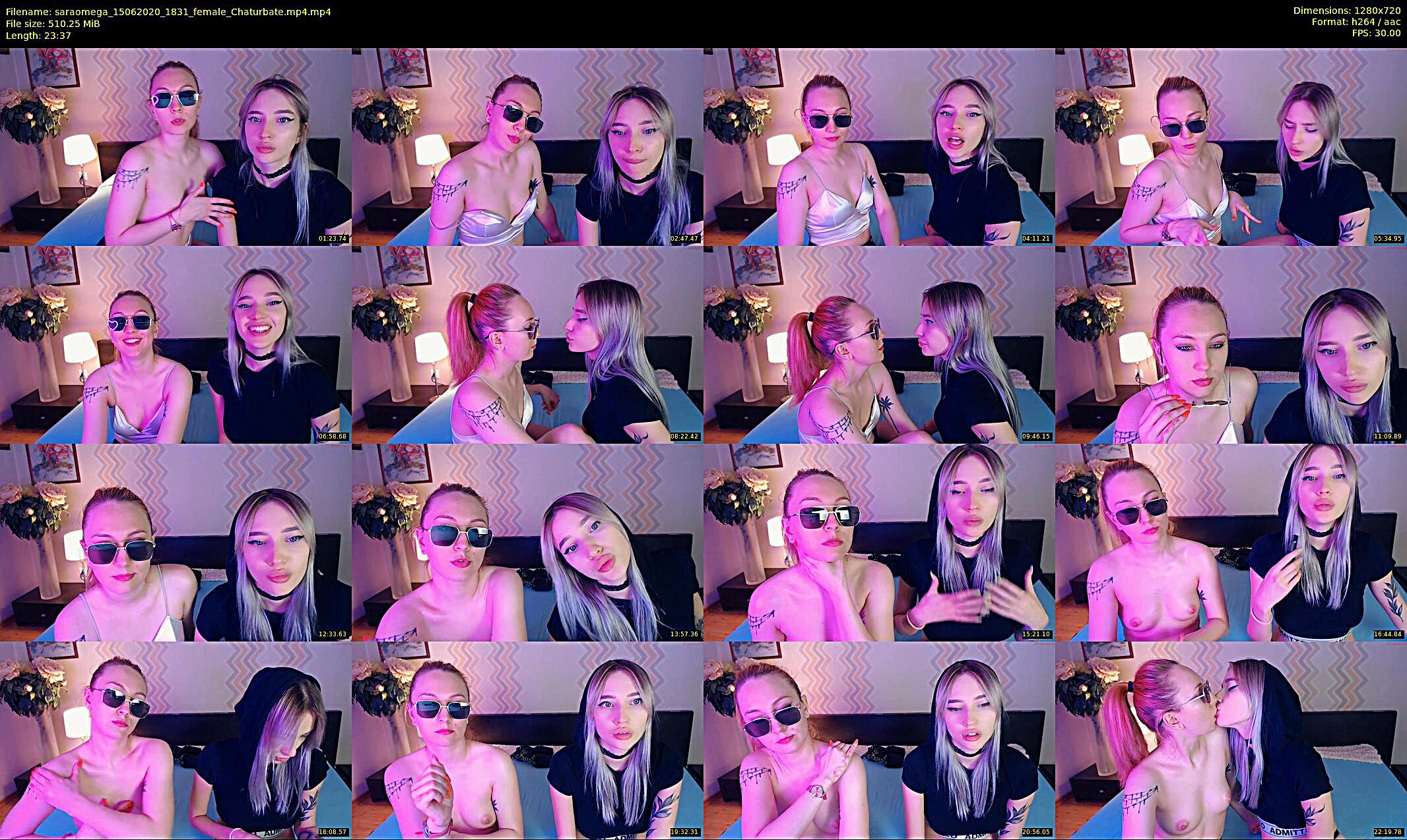 saraomega — 24 minute Chaturbate couple cam show recording, 720p, Jun 15, 2020