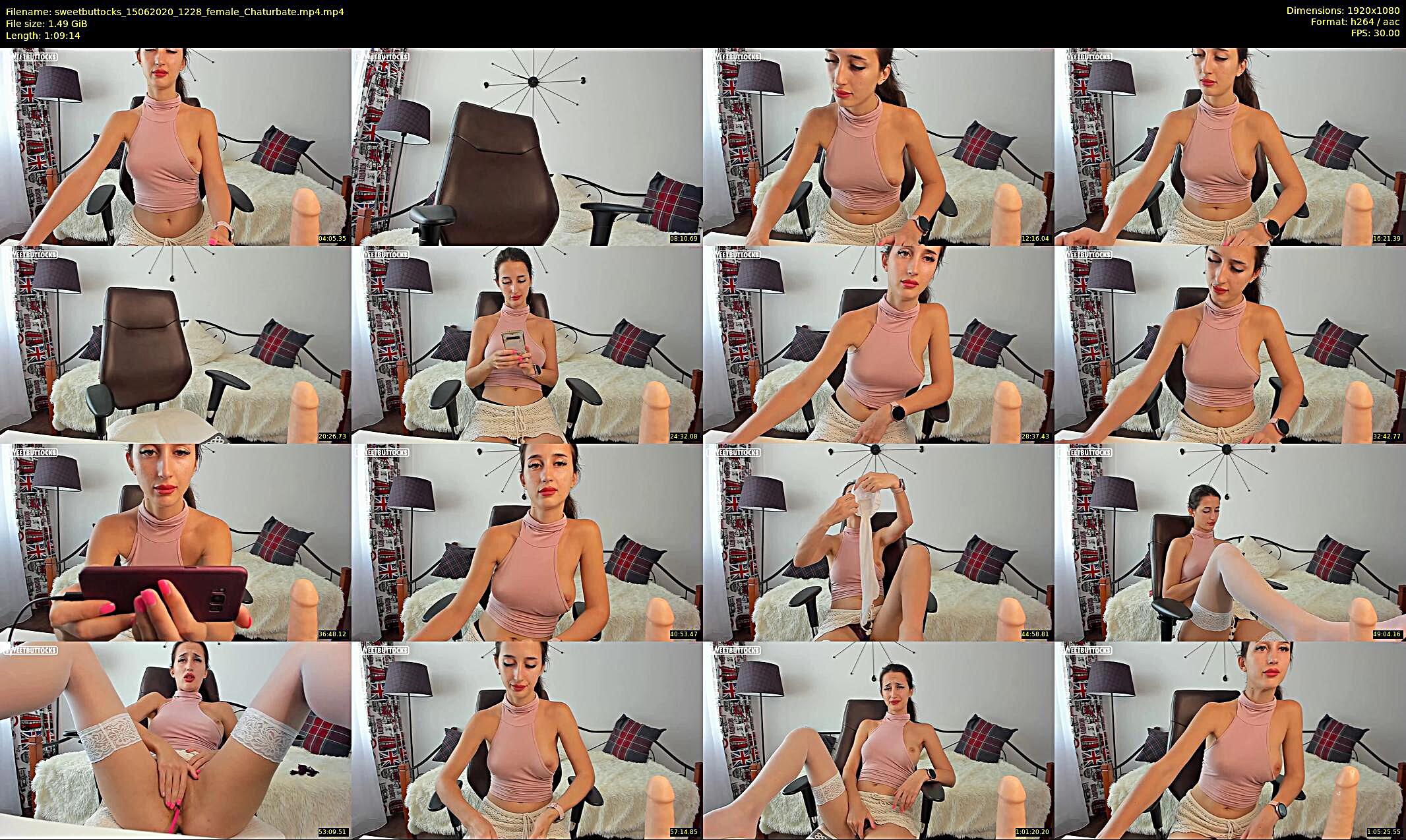 sweetbuttocks — 70 minute Chaturbate female cam show recording, 1080p, Jun 15, 2020