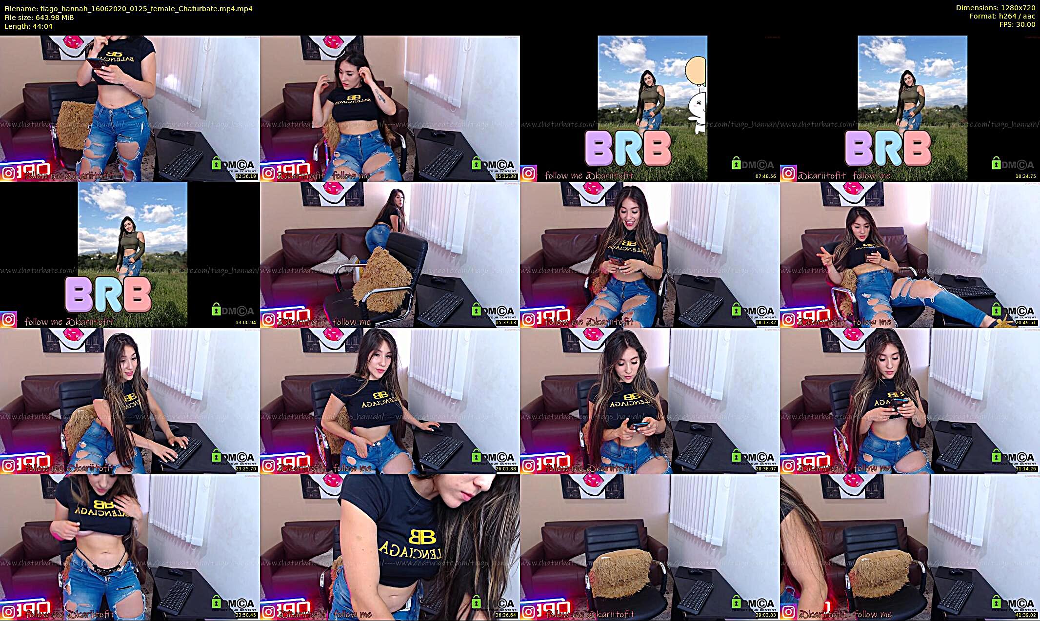tiago_hannah — 6 minute Chaturbate couple cam show recording, 720p, Jun 16, 2020