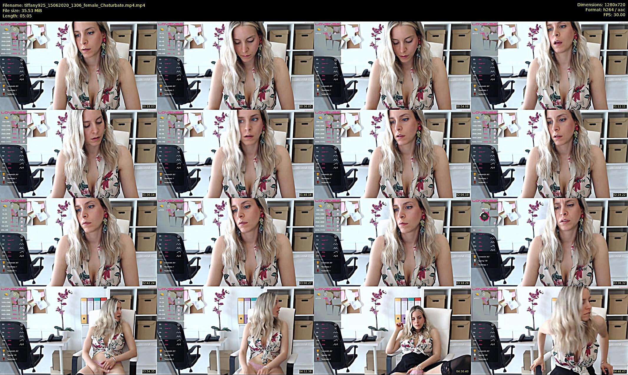 tiffany925 — 6 minute Chaturbate female cam show recording, 720p, Jun 15, 2020