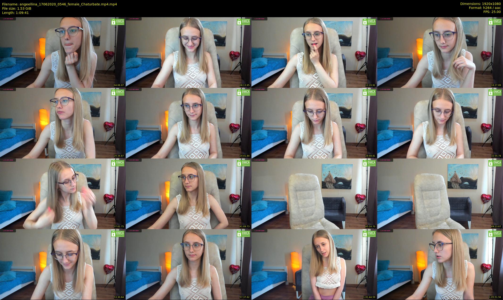 angeellina — 70 minute Chaturbate female cam show recording, 1080p, Jun 17, 2020