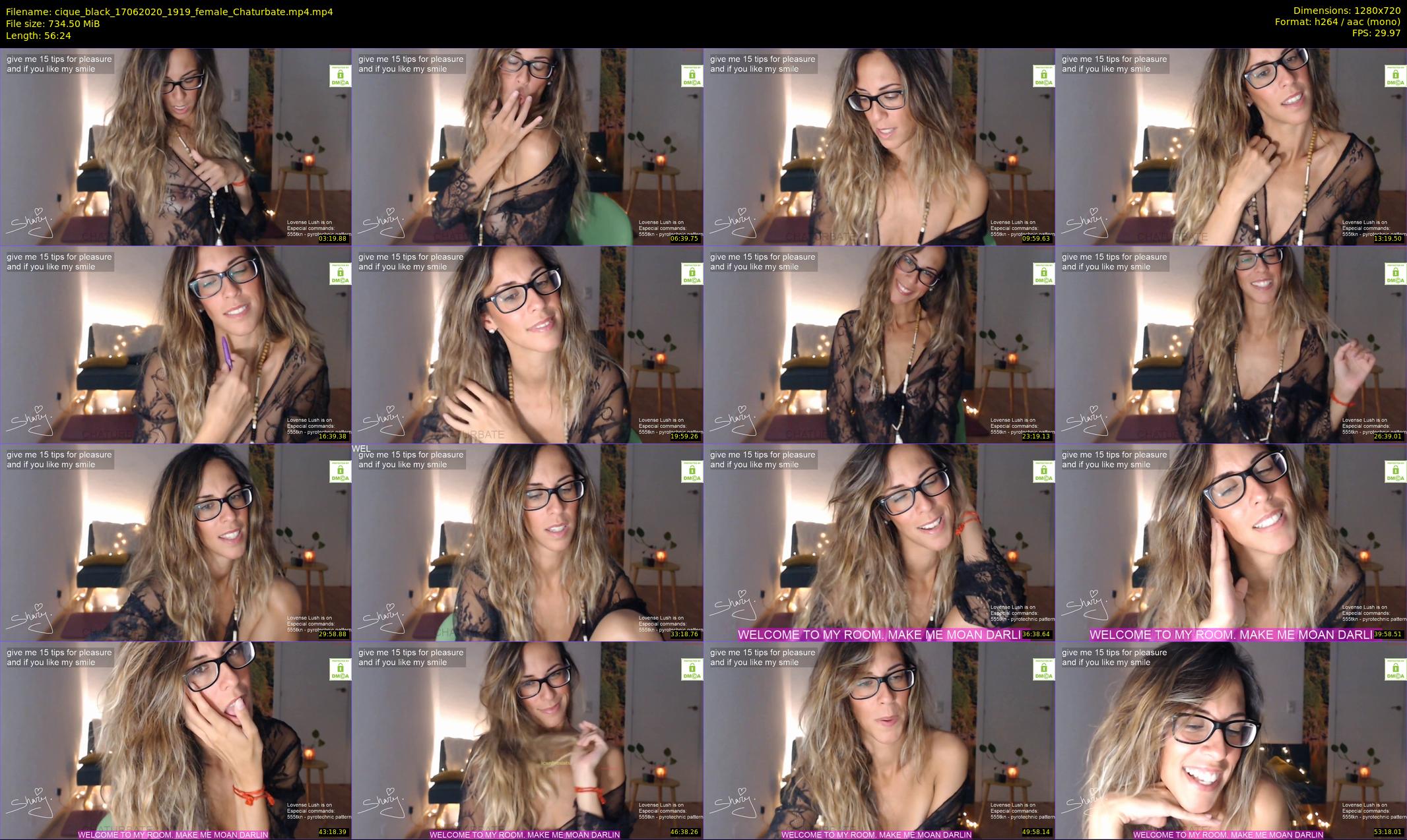 cique_black — 57 minute Chaturbate female cam show recording, 720p, Jun 17, 2020