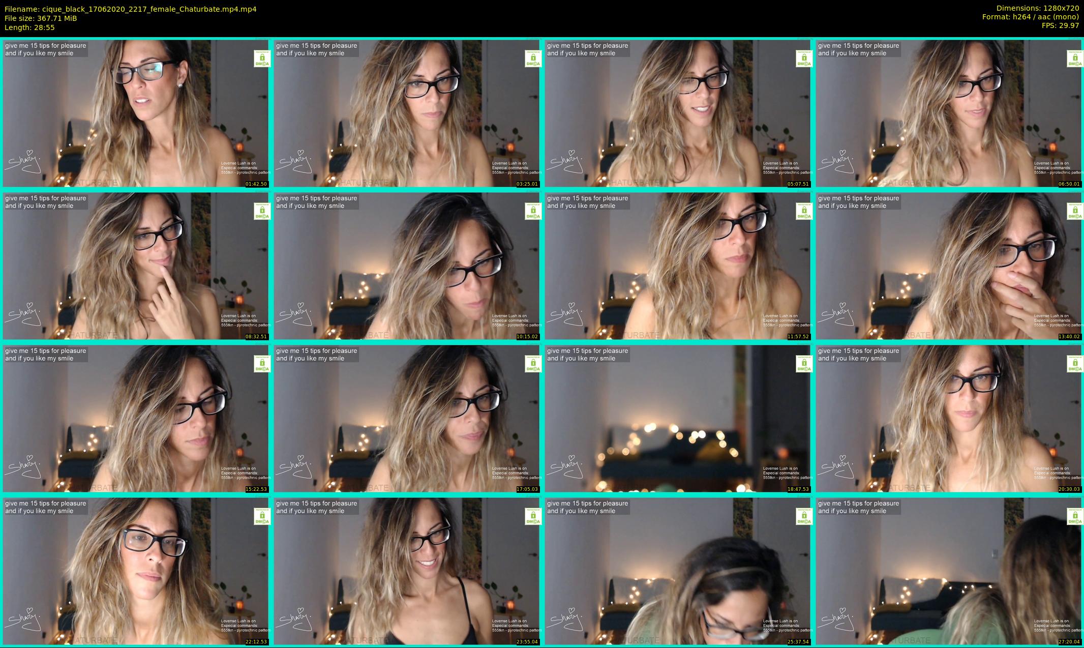 cique_black — 29 minute Chaturbate female cam show recording, 720p, Jun 17, 2020