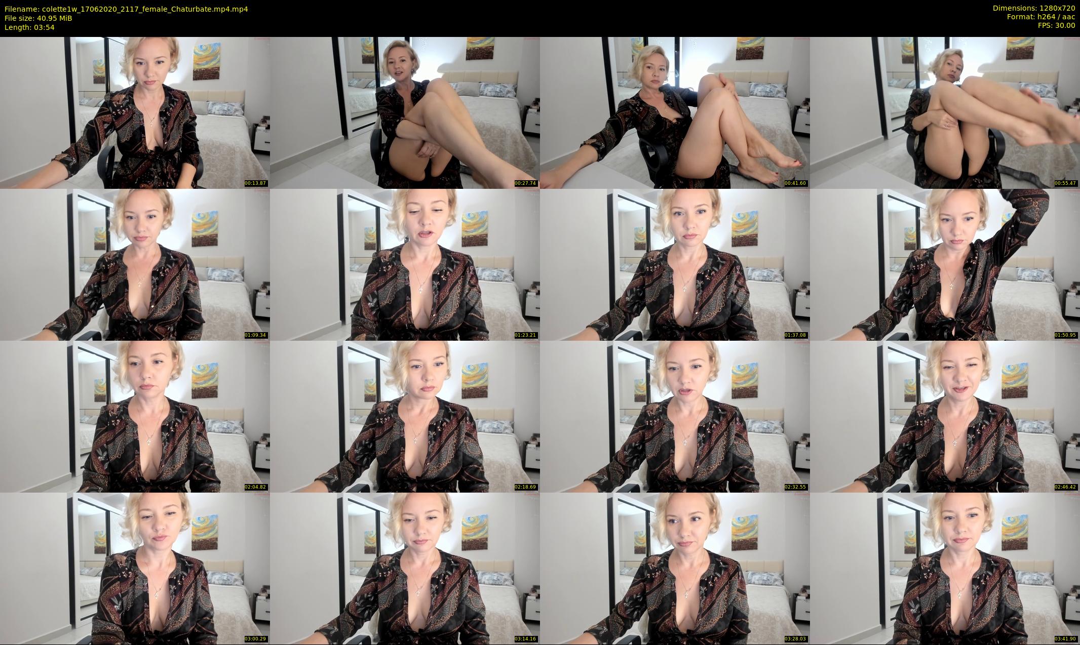 colette1w — 4 minute Chaturbate female cam show recording, 720p, Jun 17, 2020