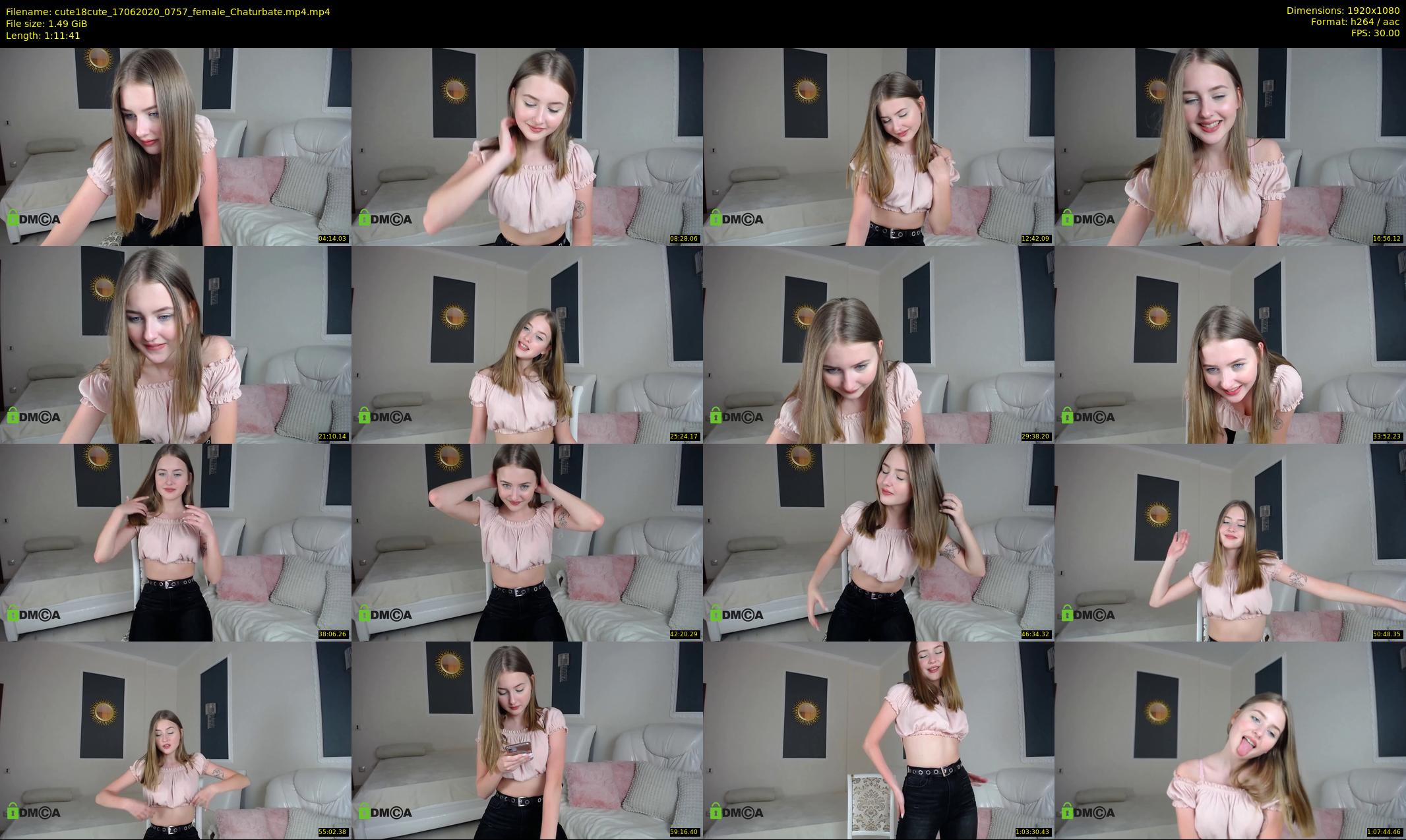 cute18cute — 72 minute Chaturbate female cam show recording, 1080p, Jun 17, 2020