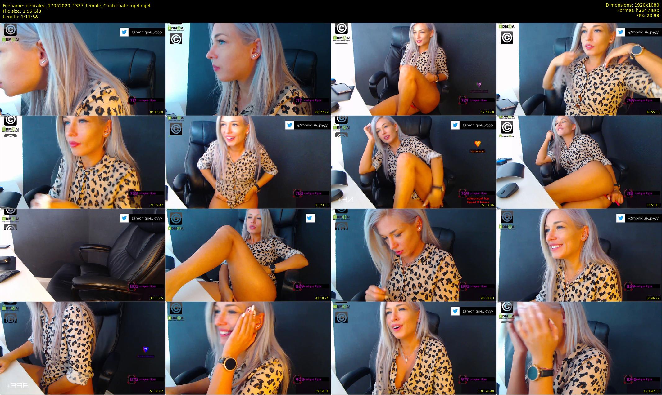 debralee — 72 minute Chaturbate female cam show recording, 1080p, Jun 17, 2020