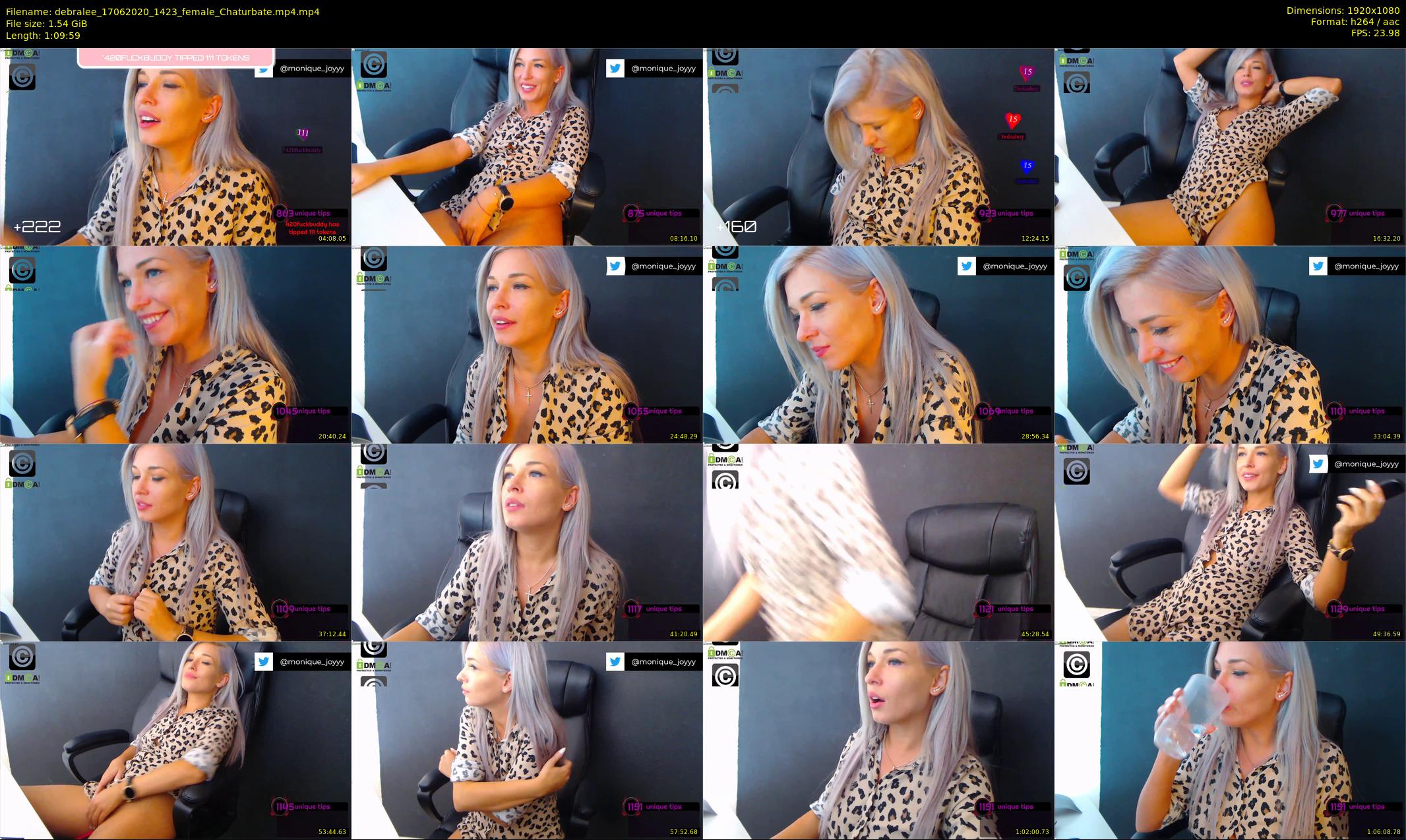 debralee — 70 minute Chaturbate female cam show recording, 1080p, Jun 17, 2020