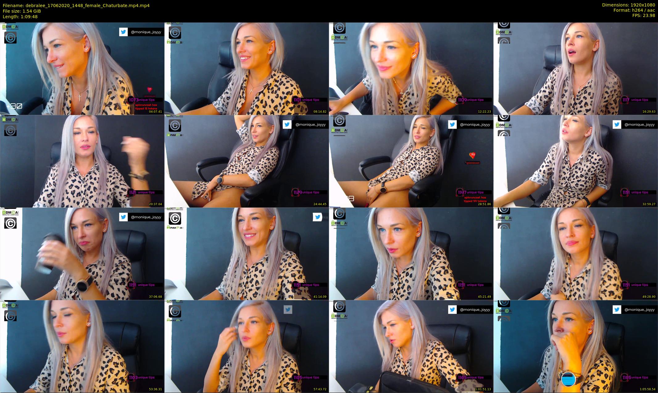 debralee — 70 minute Chaturbate female cam show recording, 1080p, Jun 17, 2020