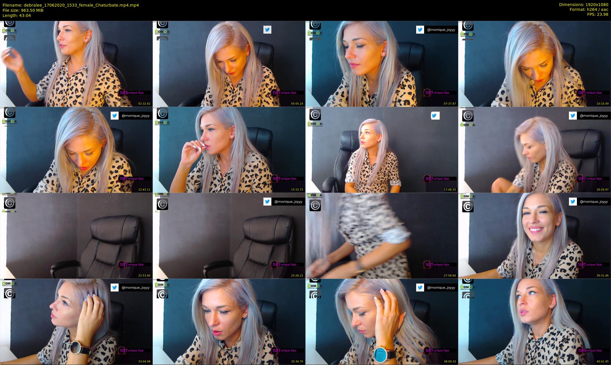 debralee — 44 minute Chaturbate female cam show recording, 1080p, Jun 17, 2020