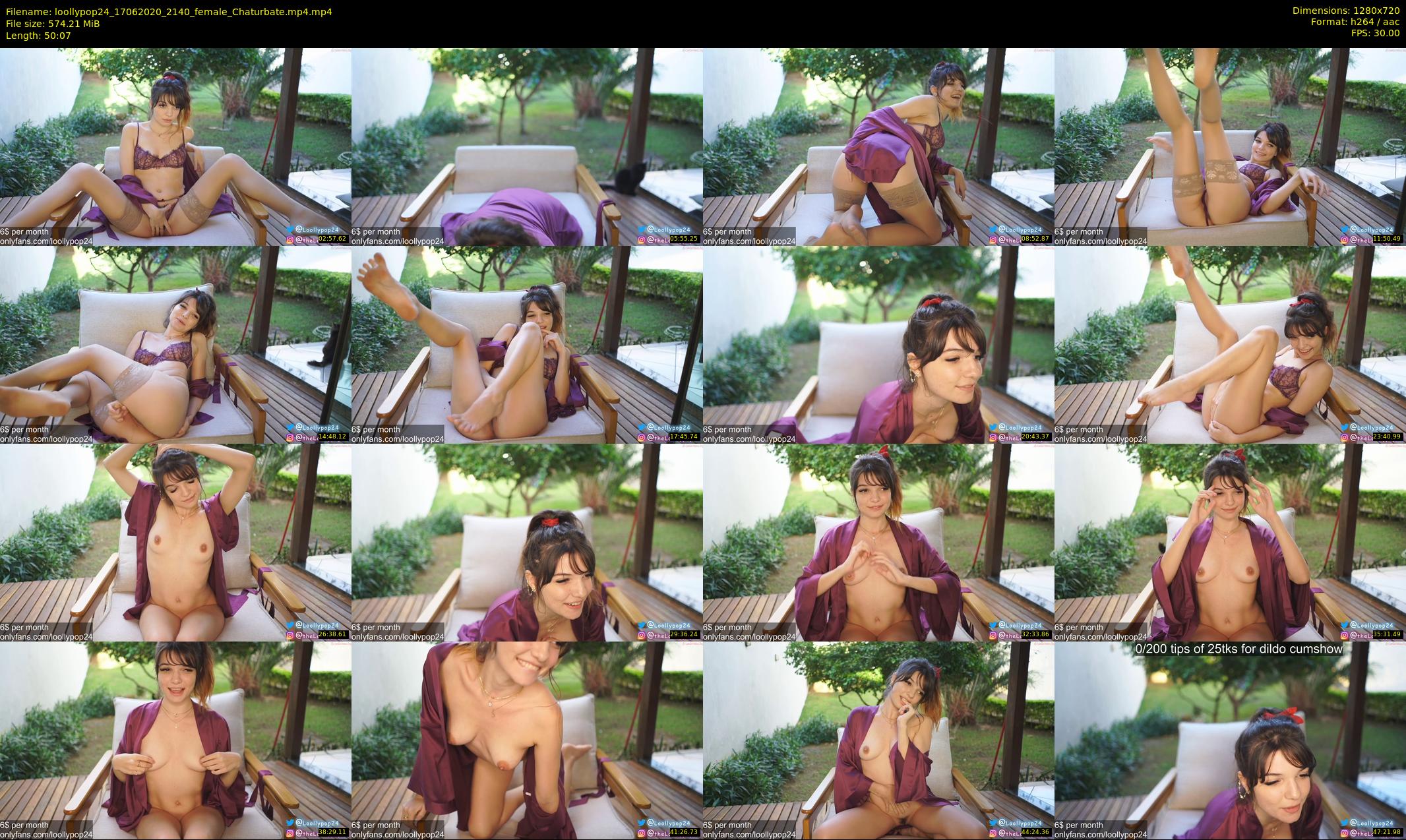 loollypop24 — 51 minute Chaturbate female cam show recording, 720p, Jun 17, 2020