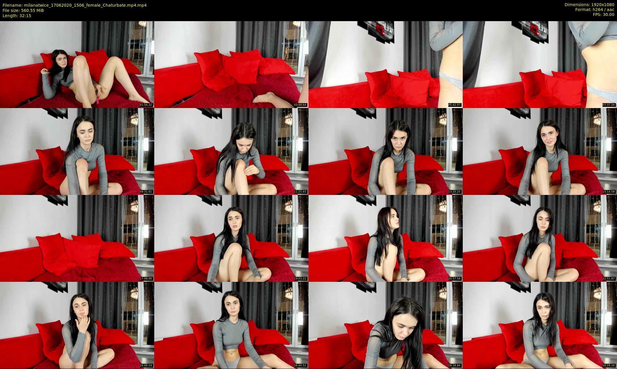 milanatwice — 33 minute Chaturbate female cam show recording, 1080p, Jun 17, 2020