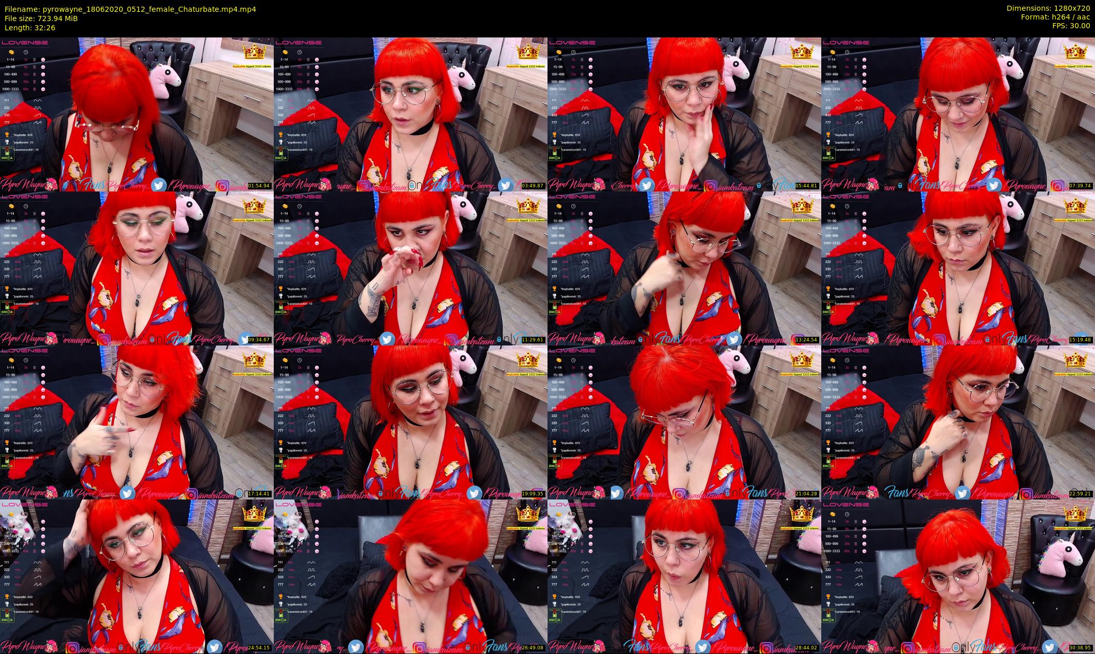pyrowayne — 33 minute Chaturbate female cam show recording, 720p, Jun 18, 2020