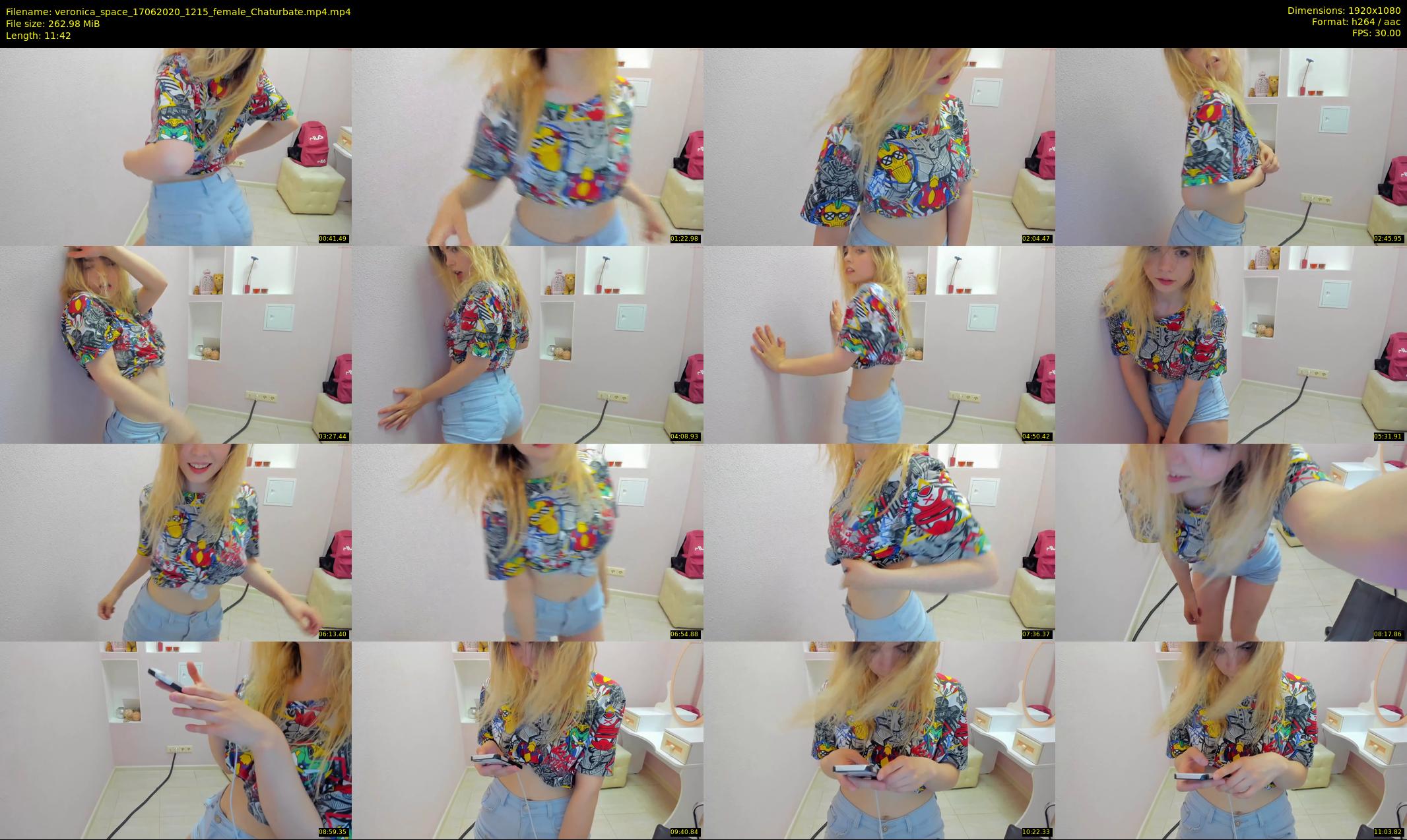 veronica_space — 12 minute Chaturbate female cam show recording, 1080p, Jun 17, 2020