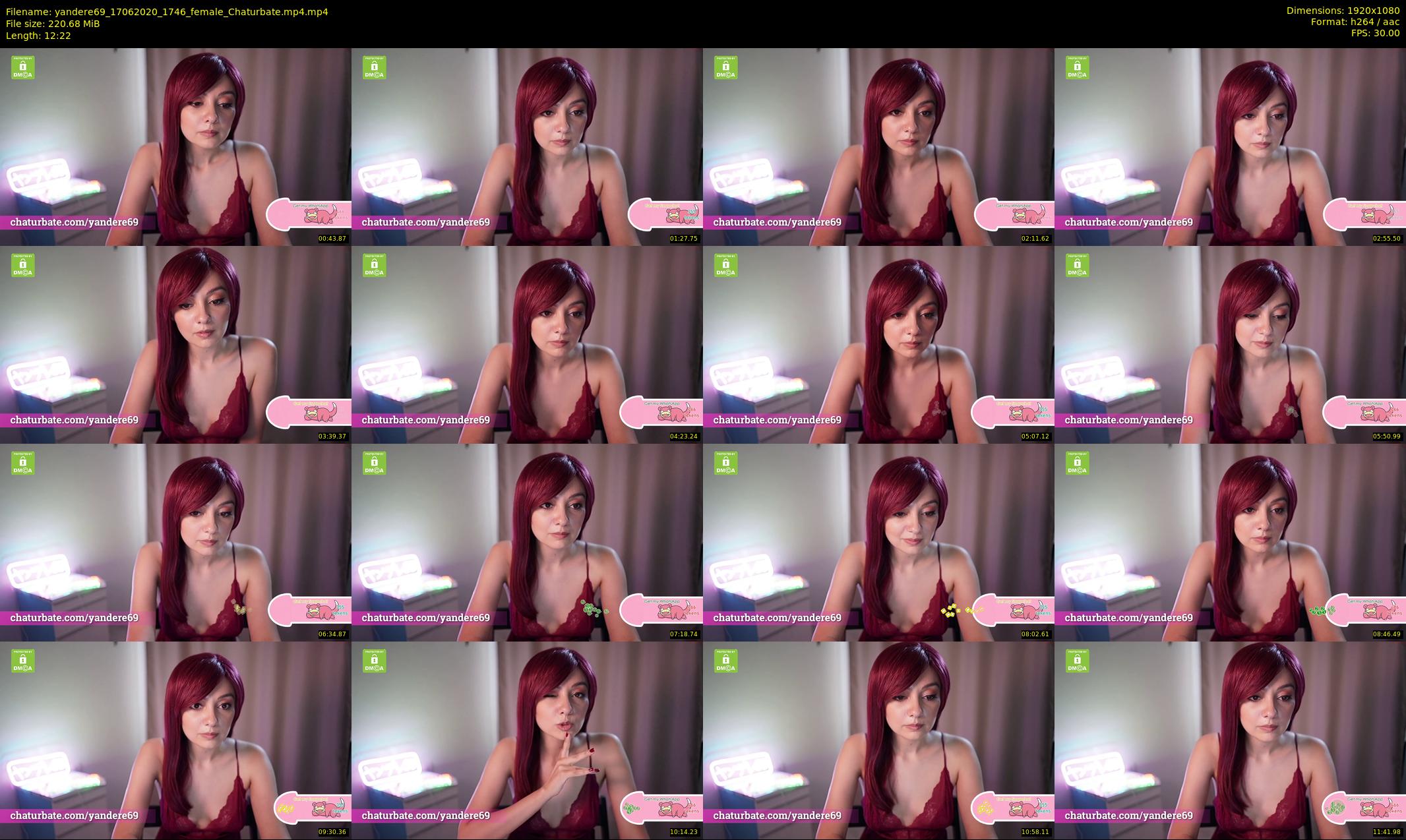 yandere69 — 13 minute Chaturbate female cam show recording, 1080p, Jun 17, 2020