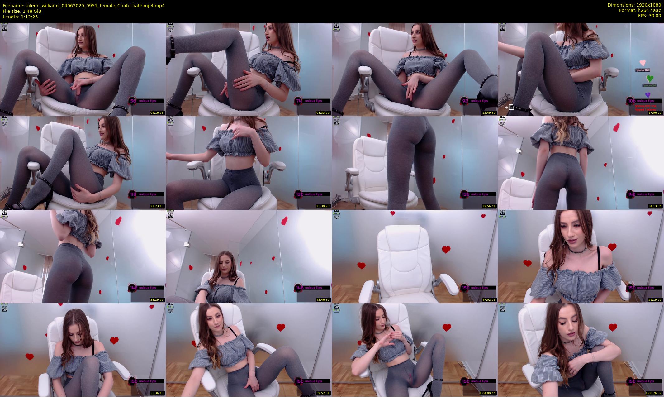 aileen_williams — 73 minute Chaturbate female cam show recording, 1080p, Jun 4, 2020