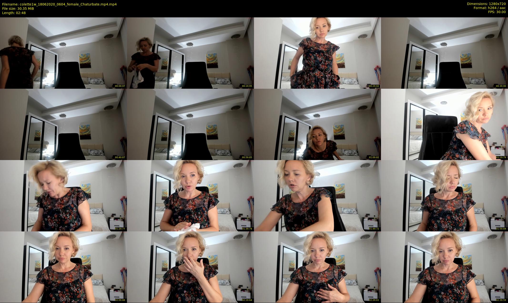 colette1w — 3 minute Chaturbate female cam show recording, 720p, Jun 18, 2020