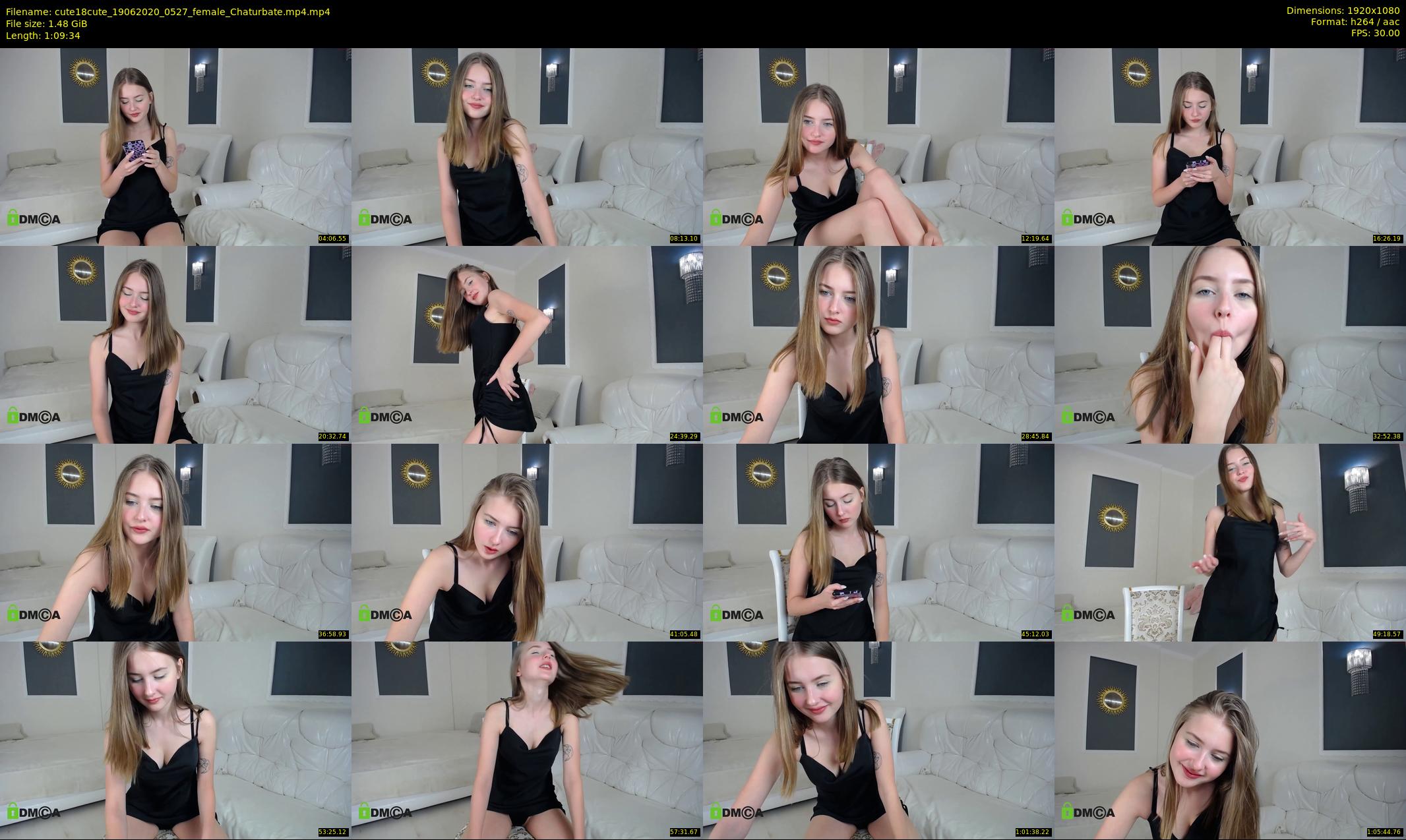cute18cute — 70 minute Chaturbate female cam show recording, 1080p, Jun 19, 2020