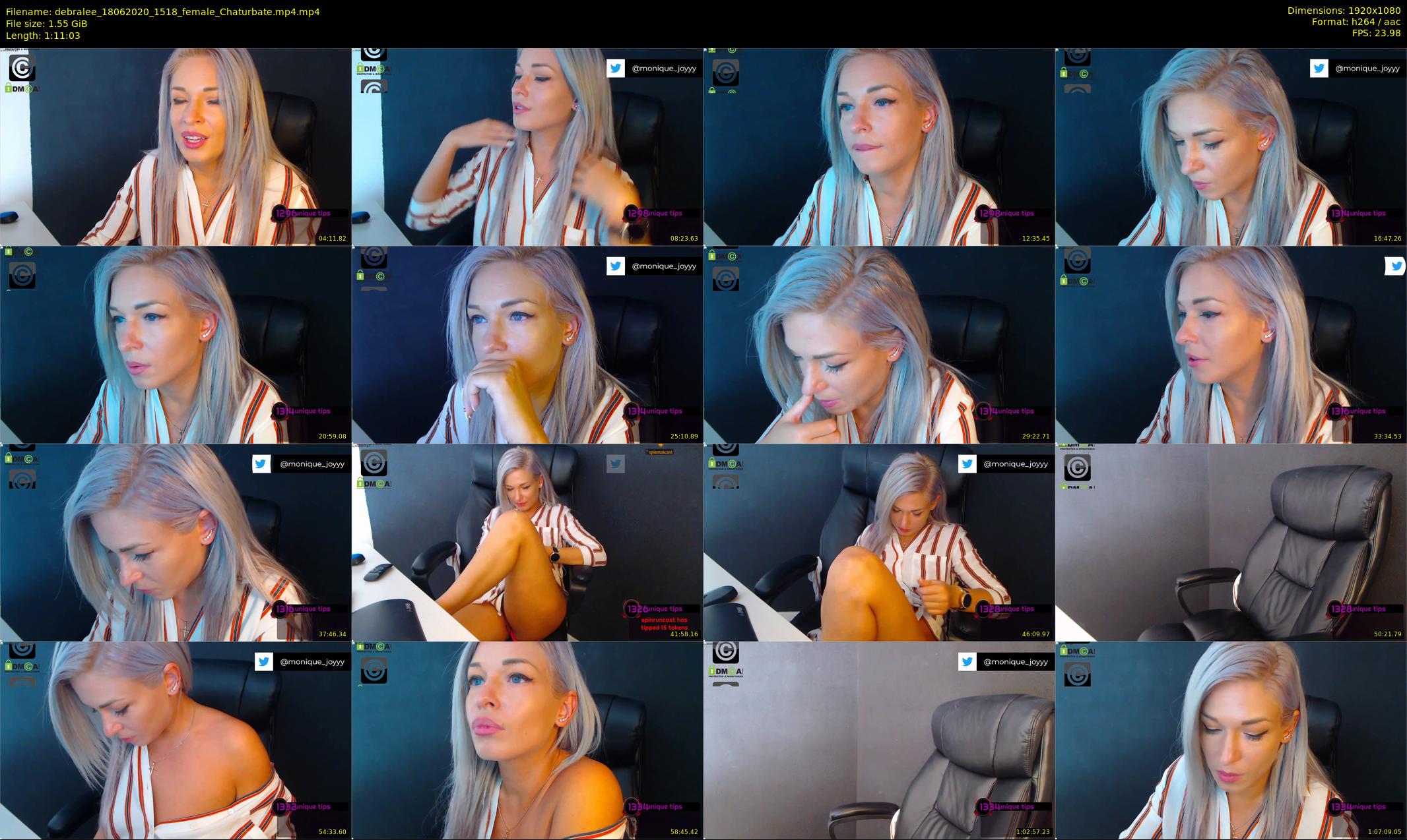 debralee — 72 minute Chaturbate female cam show recording, 1080p, Jun 18, 2020