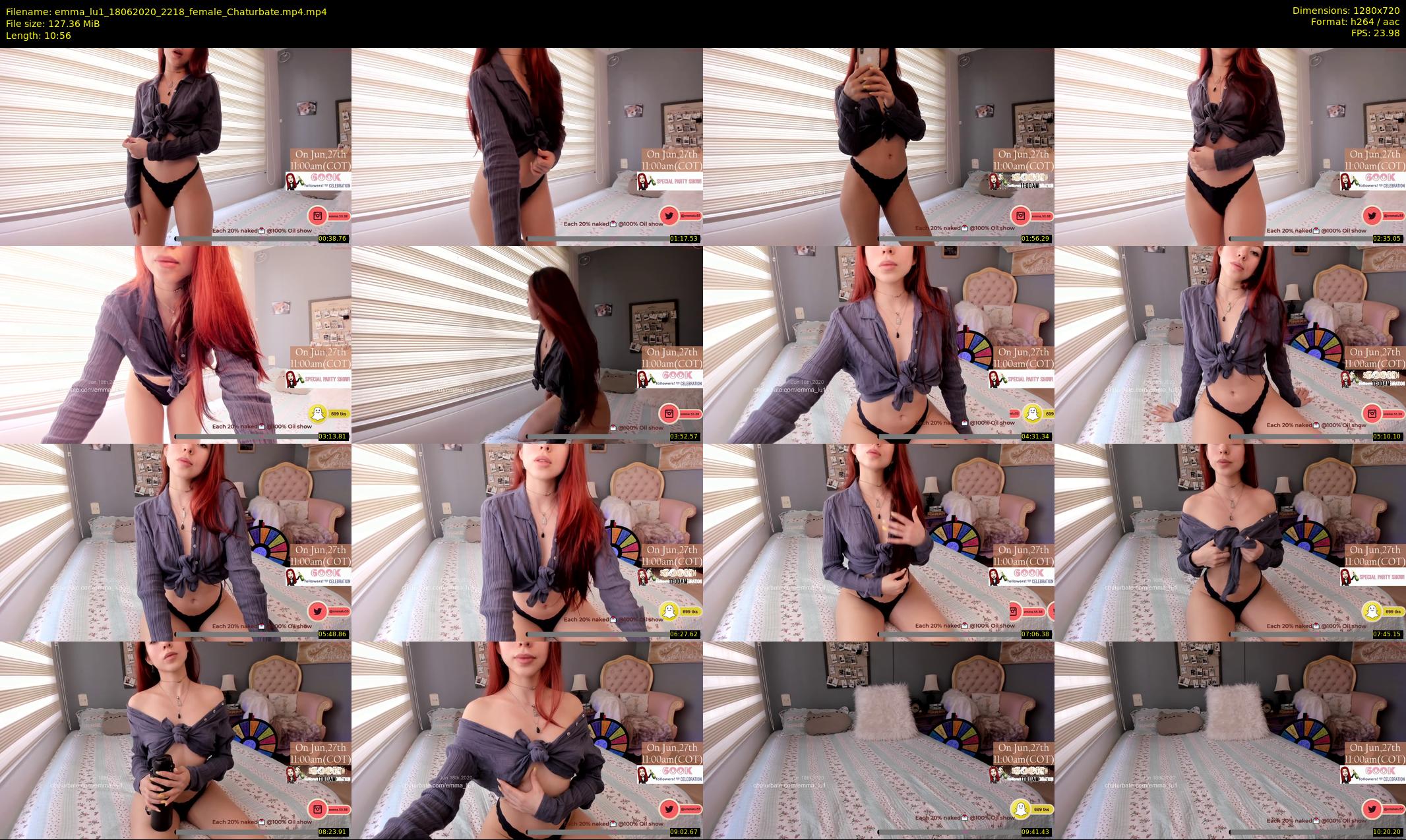 emma_lu1 — 11 minute Chaturbate female cam show recording, 720p, Jun 18, 2020