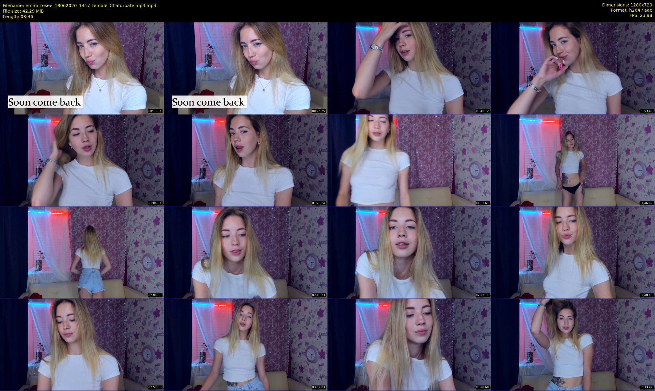 emmi_rosee — 4 minute Chaturbate female cam show recording, 720p, Jun 18, 2020