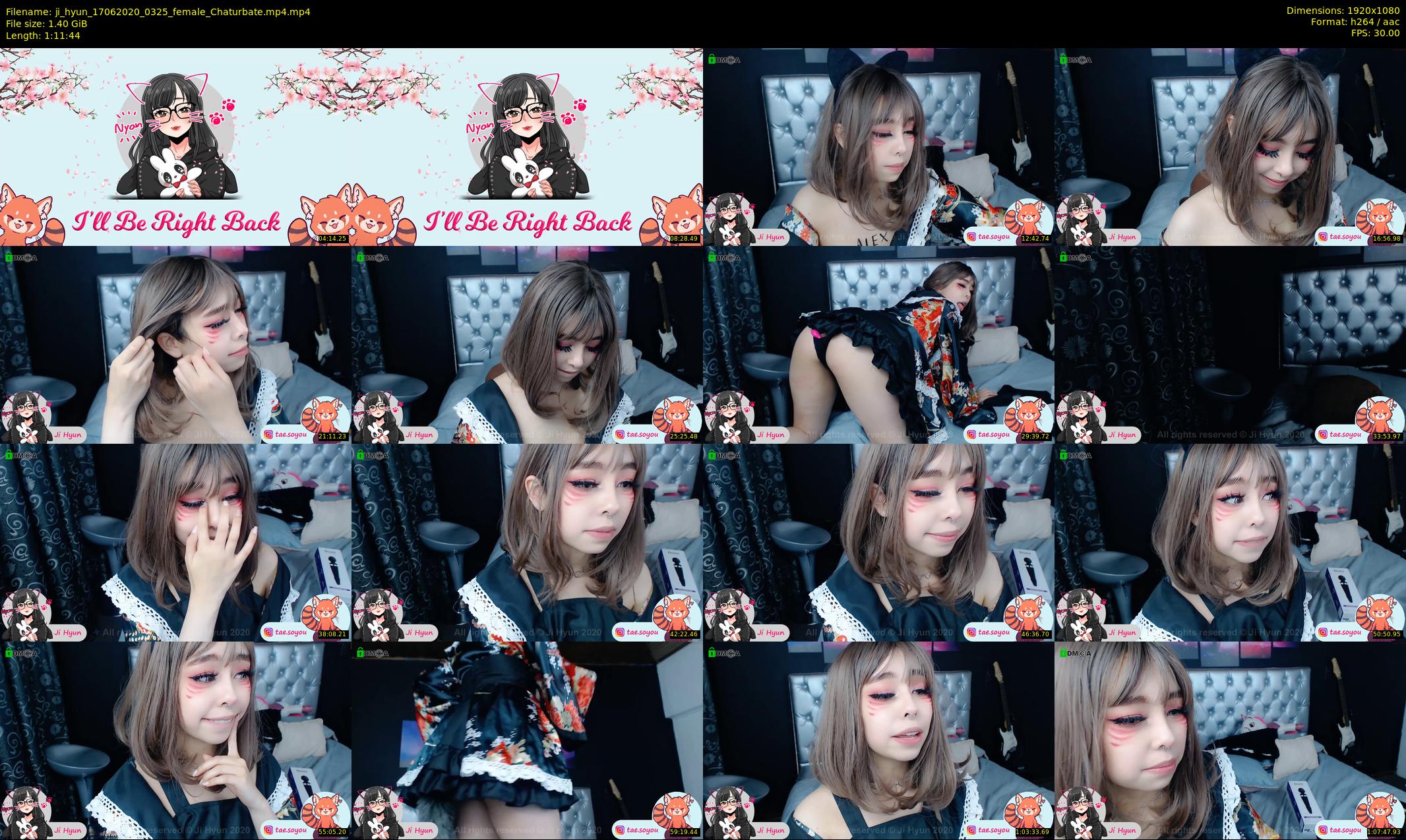 ji_hyun — 72 minute Chaturbate female cam show recording, 1080p, Jun 17, 2020