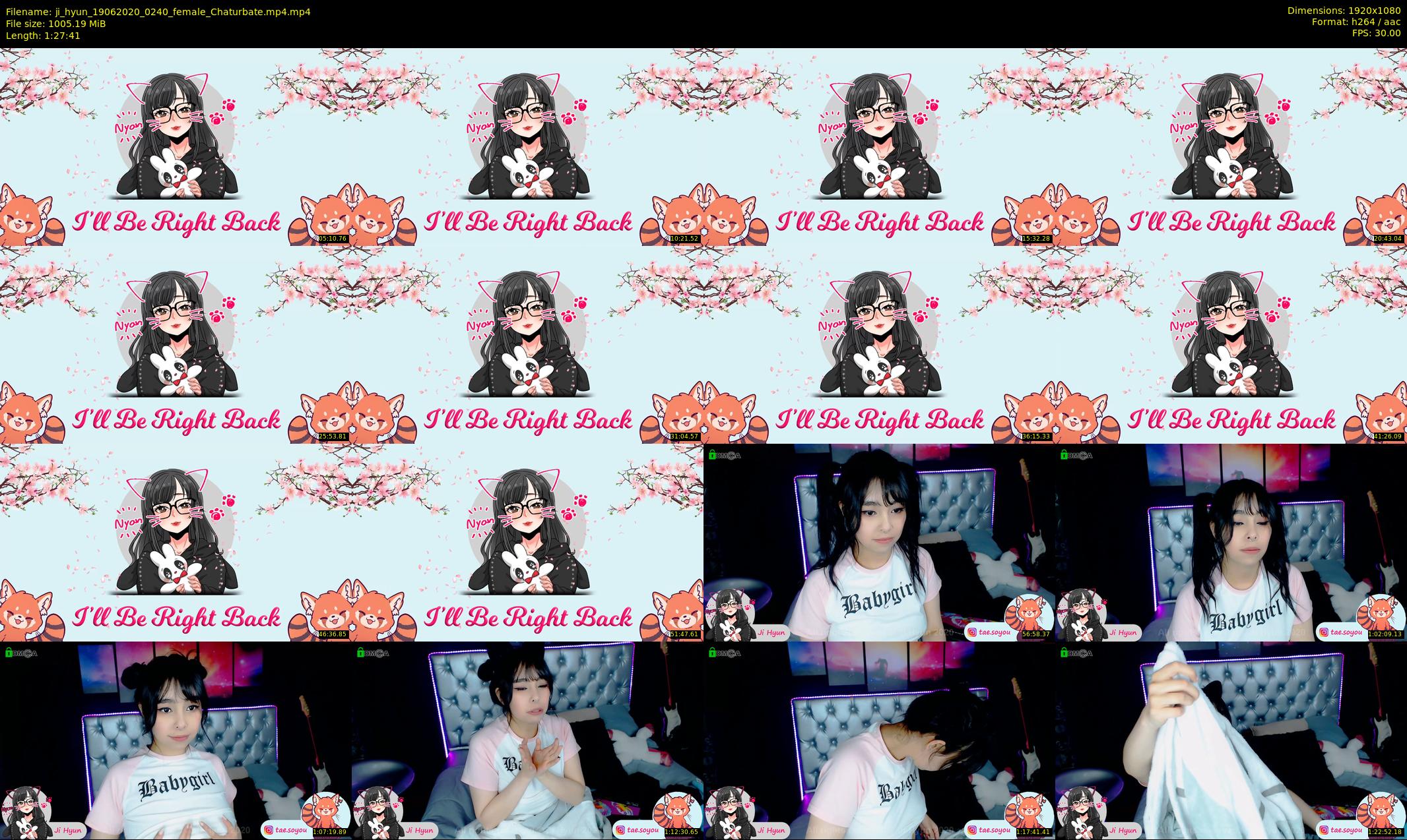 ji_hyun — 88 minute Chaturbate female cam show recording, 1080p, Jun 19, 2020