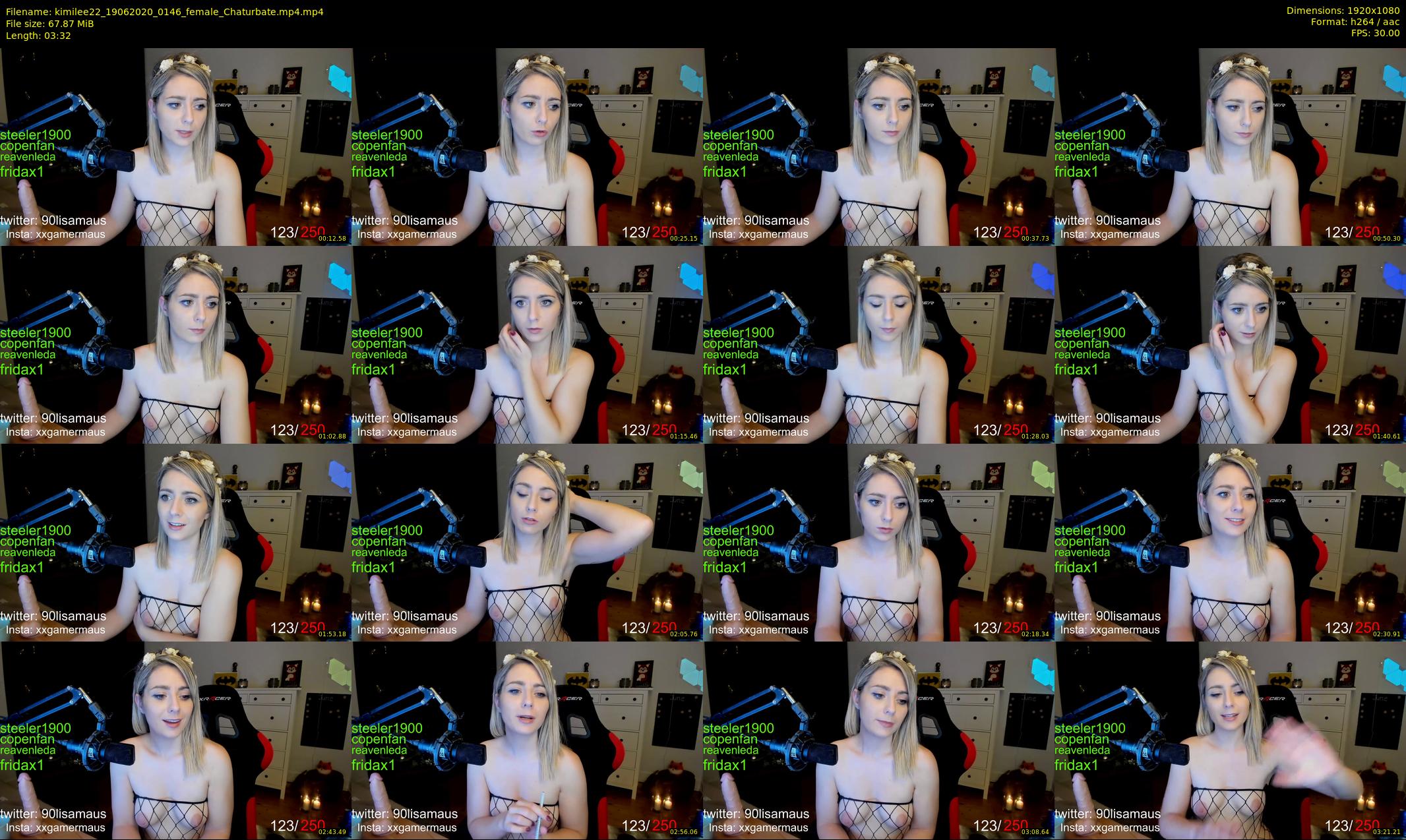 kimilee22 — 4 minute Chaturbate female cam show recording, 1080p, Jun 19, 2020