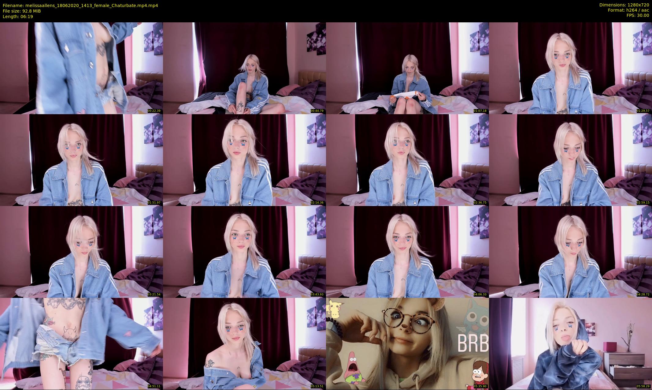 melissaallens — 7 minute Chaturbate female cam show recording, 720p, Jun 18, 2020
